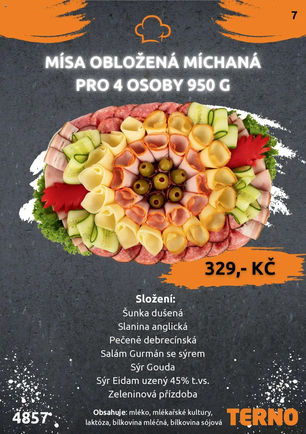 Terno leták - Grill Zlín – Studená kuchyně od 03.07.2025 | Strana: 8 | Produkty: Gouda, Sýr, Salám, Slanina