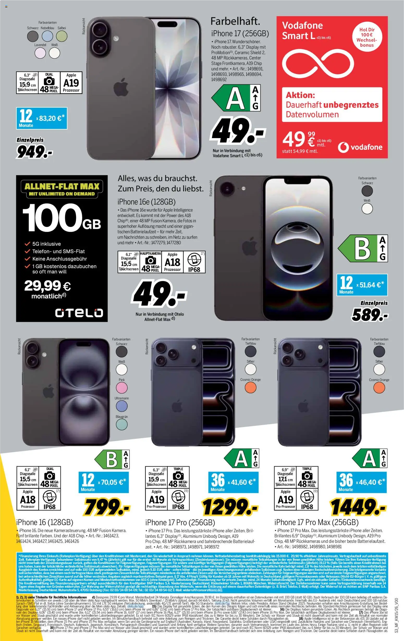 Medimax Mobilfunk Woche – gültig ab 04.04.2026 | Seite: 3 | Produkte: Iphone, Apple, Lavendel, Telefon