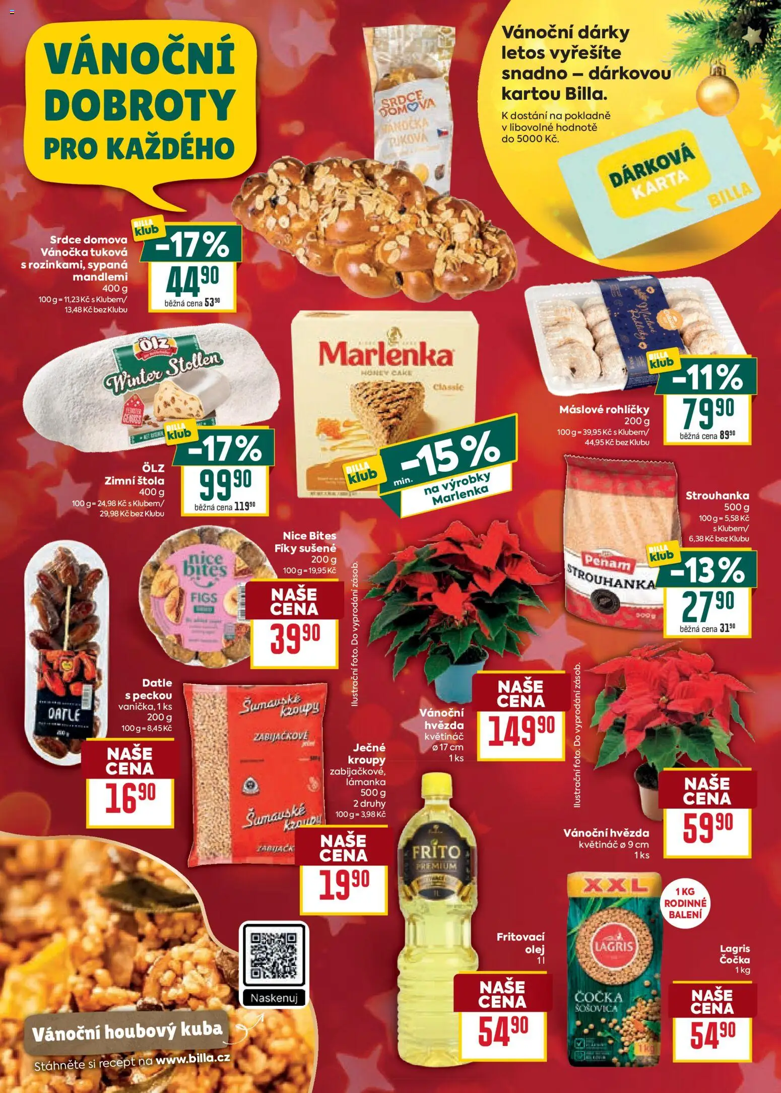 Billa Velký leták od 10.12.2025 | Strana: 6 | Produkty: Čočka, Olej, Květináč, Kroupy