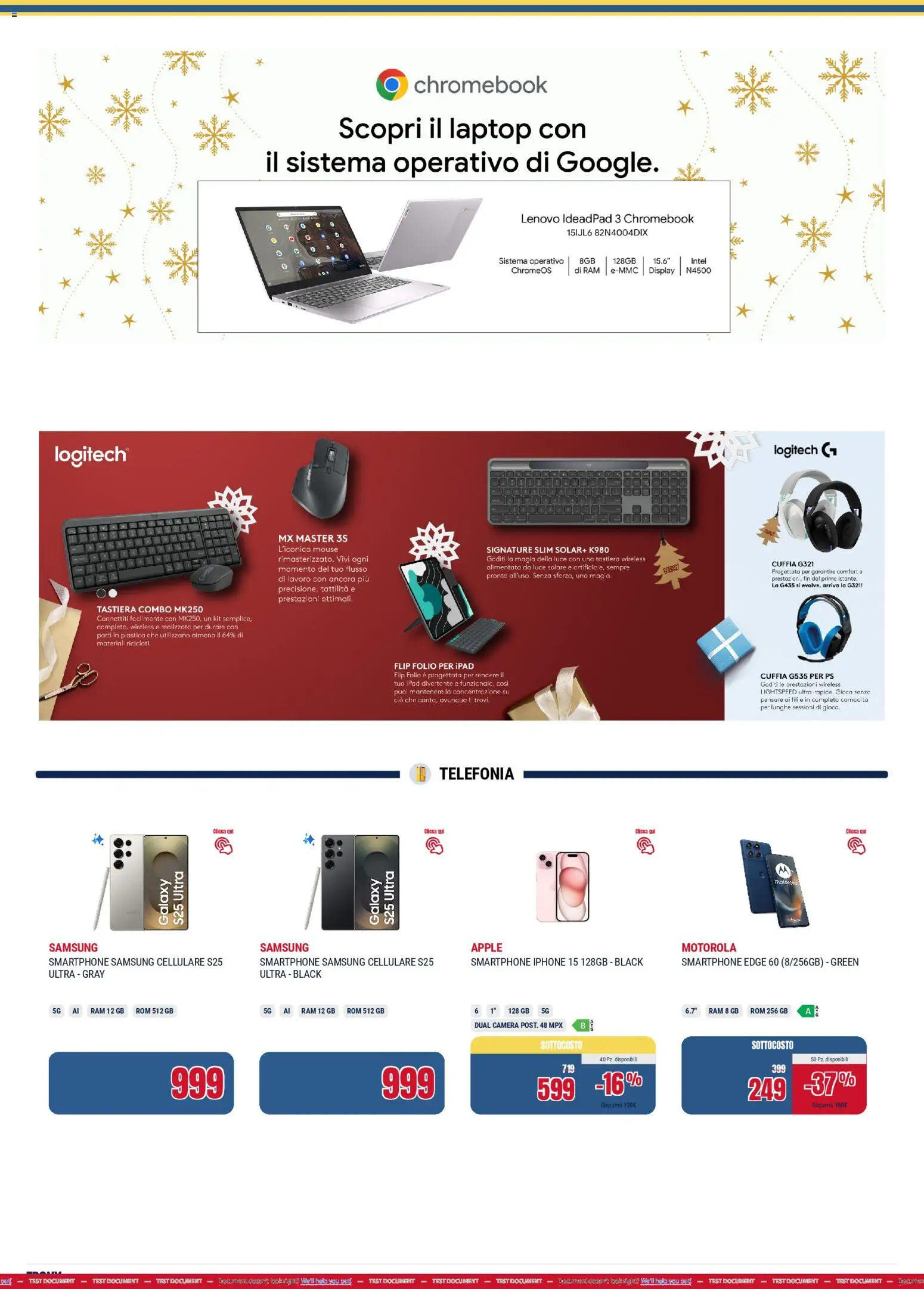 Volantino Trony del 13.12.2025 | Pagina: 4 | Prodotti: Smartphone samsung, Laptop, Tastiera, Luce solare