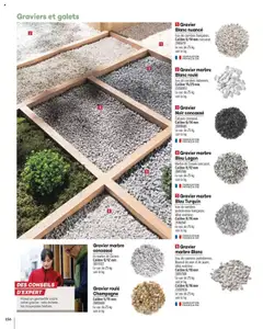 Gedimat - Prévisualisation de Gedimat Aménagements extérieurs valide à partir de 14.03.2025 | Page: 156 | Produits: Sac, Gravier, Champagne, Géotextile