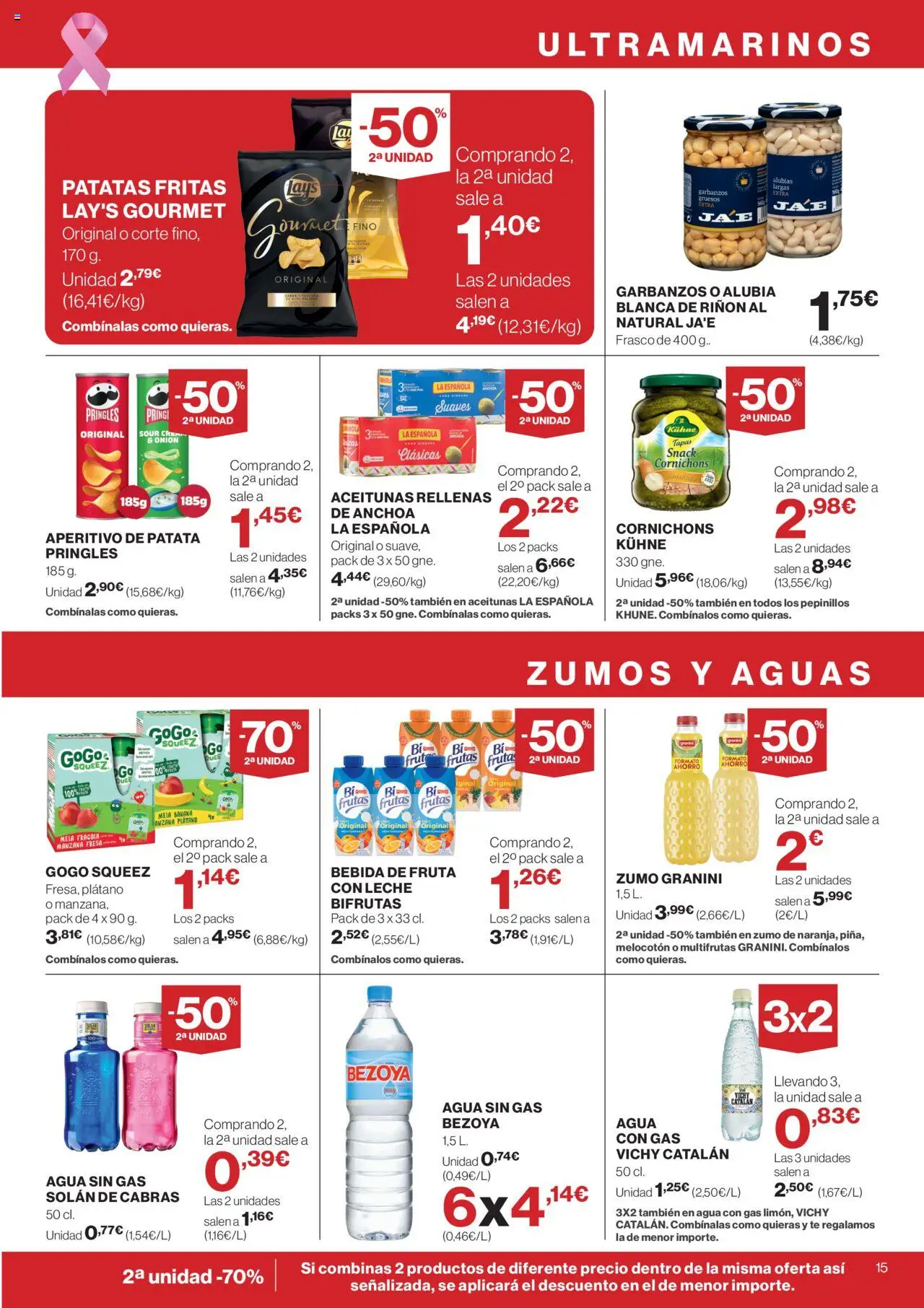 Supercor Península y Baleares │ válido desde el 09.10.2025 | Página: 15 | Productos: Agua con gas, Ροζ πιπέρι, Manzana, Anchoa