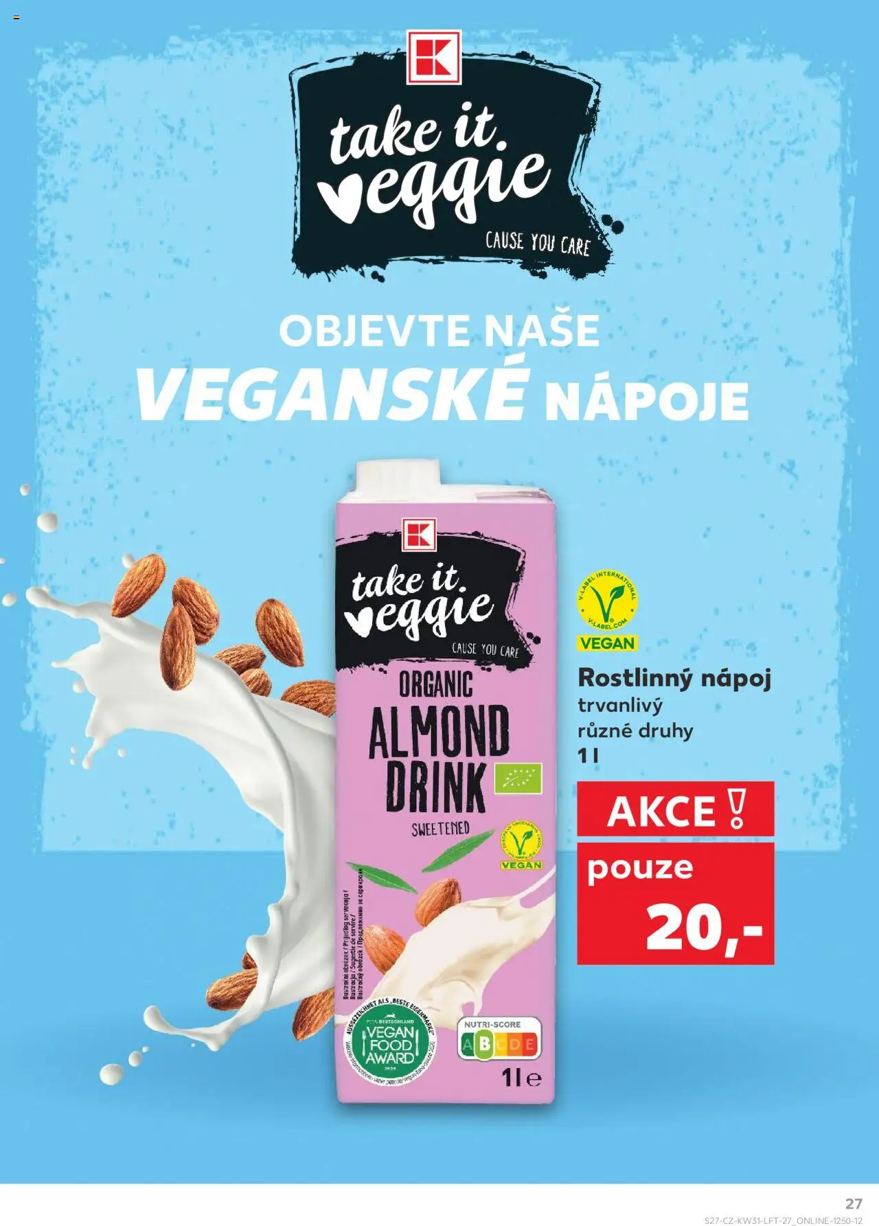 Kaufland leták - Liberec od 30.07.2025 | Strana: 27 | Produkty: Veggie, Vegan, Take It Veggie