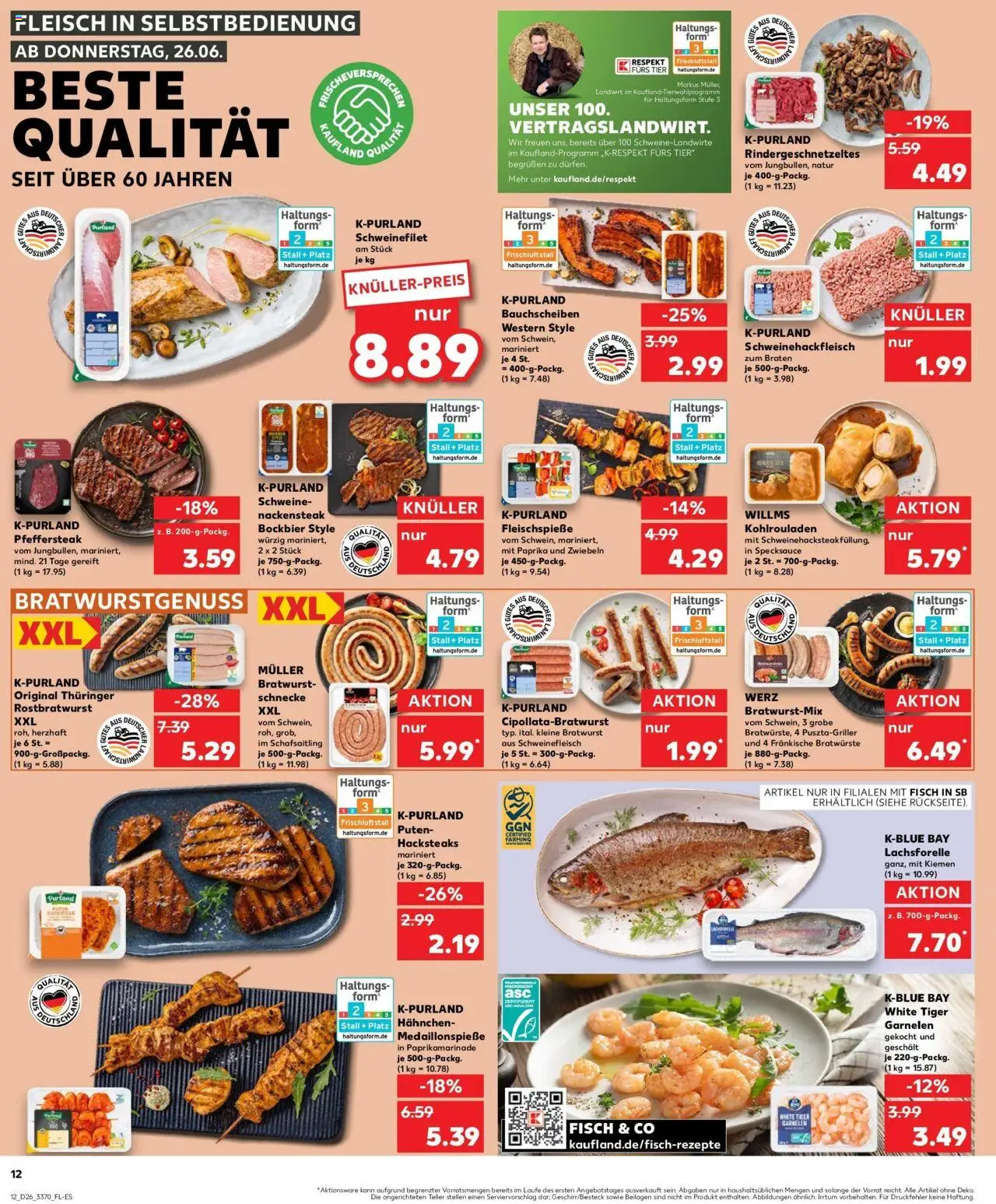 Kaufland prospekt Demmin	 - gültig ab dem 29.06.2025 | Seite: 23 | Produkte: Hahnchen, Garnelen, Paprika, Fleisch