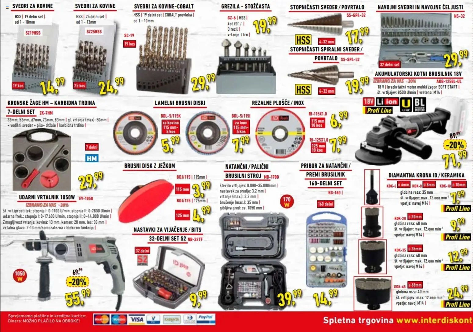 Novi Inter Diskont katalog ponudbe – veljaven od 27.01.2026 | Stran: 4 | Izdelki: Pribor, Orodje, Kos, Svedri
