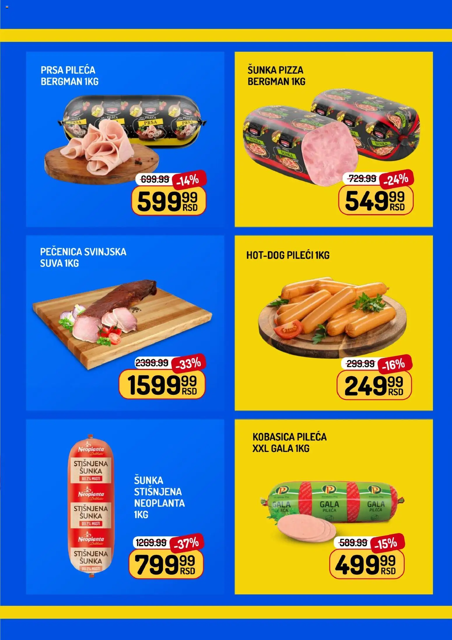 Aman katalog - važi od 06.03.2026 | Strana: 3 | Proizvode: Pileća prsa, Šunka, Kobasica, Pečenica