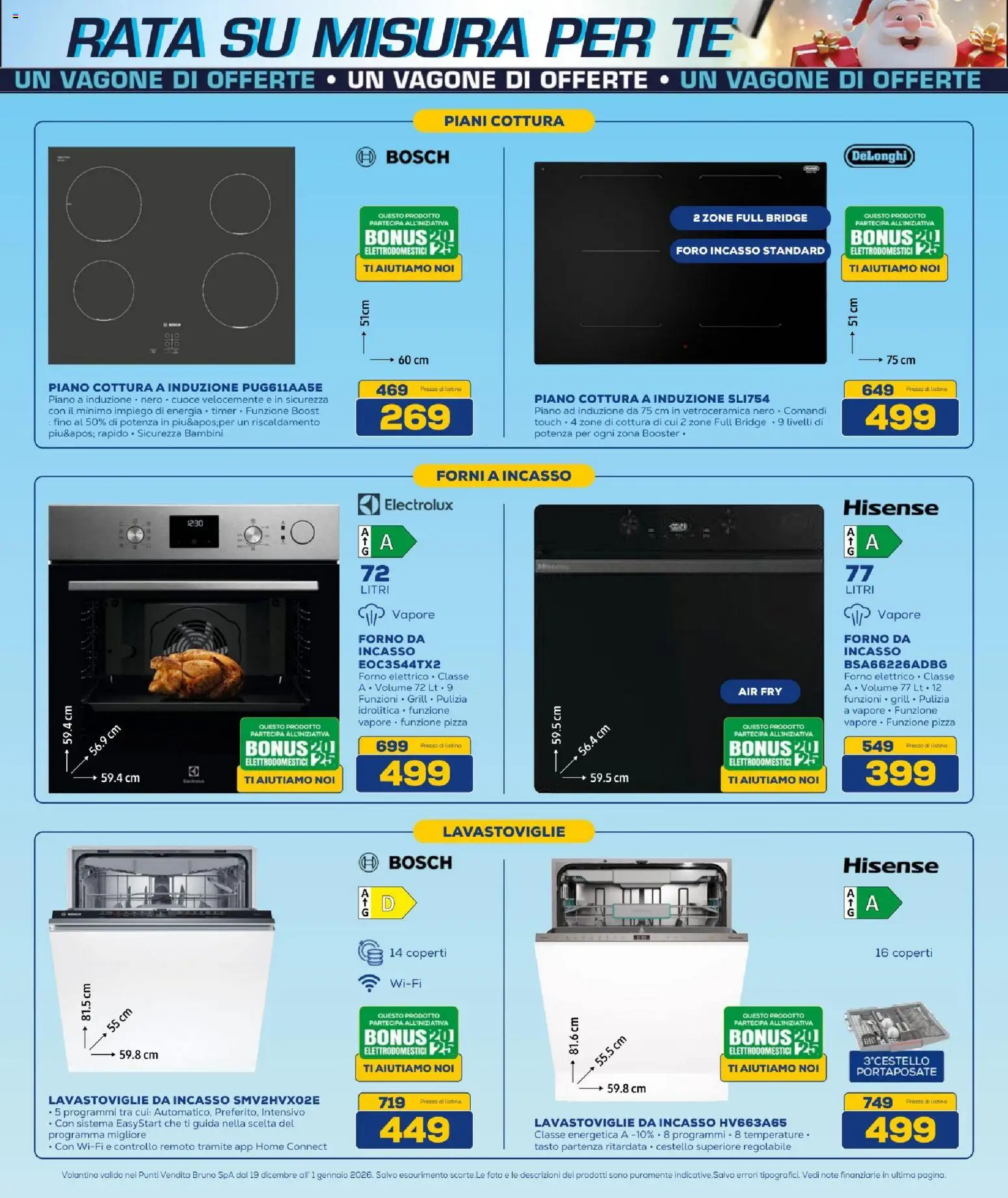 Volantino BRUNO del 19.12.2025 | Pagina: 14 | Prodotti: Pizza, Lavastoviglie, Forno, Forno elettrico