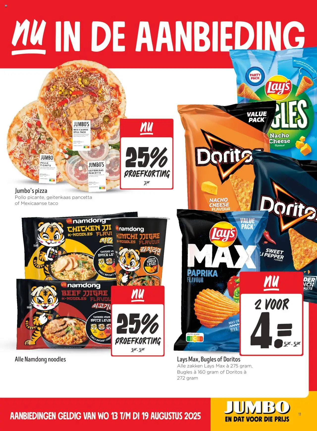  | Pagina: 11 | Producten: Pizza, Taco, Kész piskótalap, Doritos