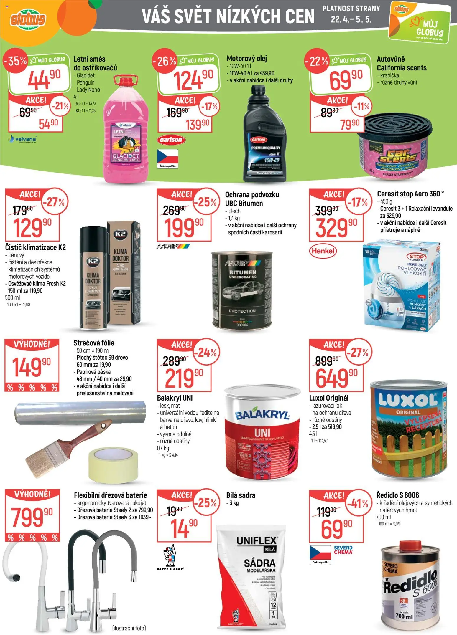 Globus leták - Trmice od 22.04.2026 | Strana: 34 | Produkty: Krabička, Fólie, Baterie, Motorový olej