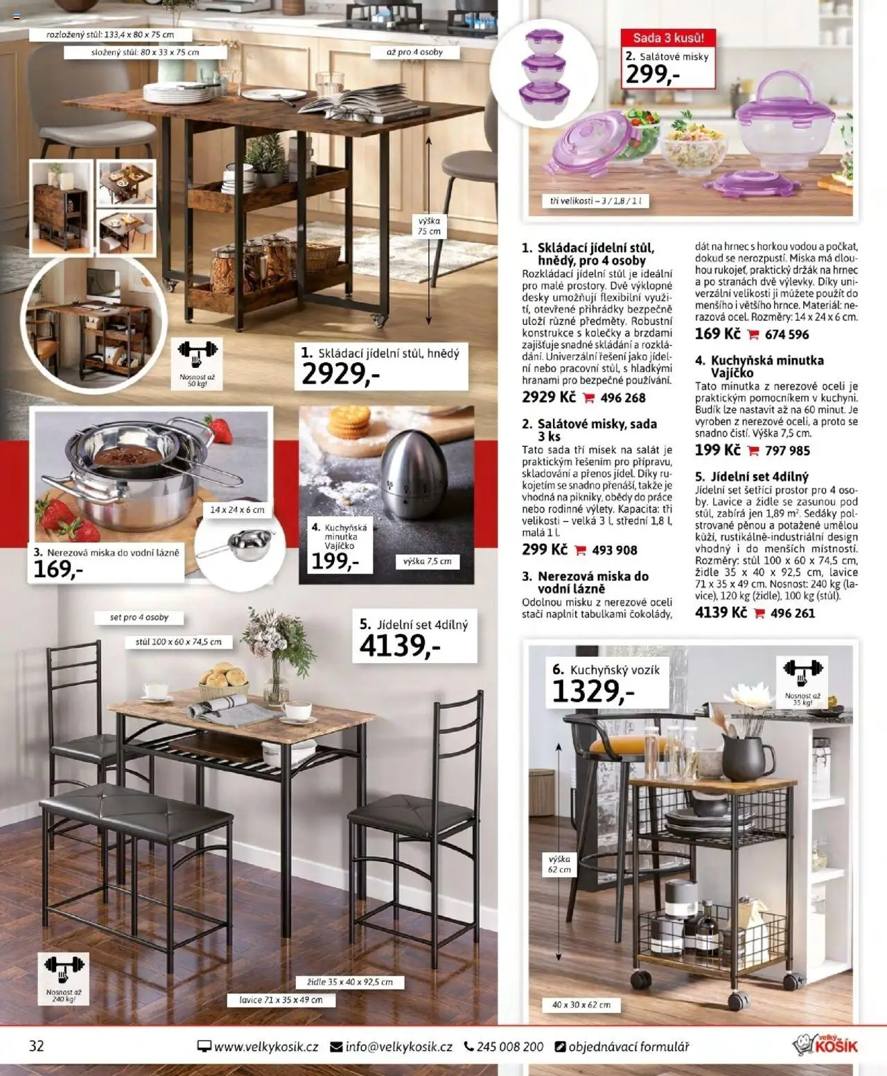 Velký Košík katalog září od 01.09.2025 | Strana: 32 | Produkty: Minutka, Hrnec, Stůl, Desky