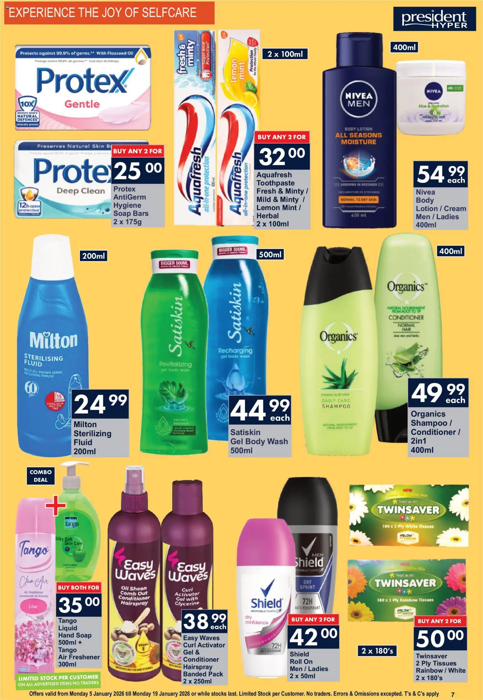 New President Hyper catalogue – valid from 05.01.2026 | Page: 7 | Products: Air freshener, Stock, Soap, Tissues