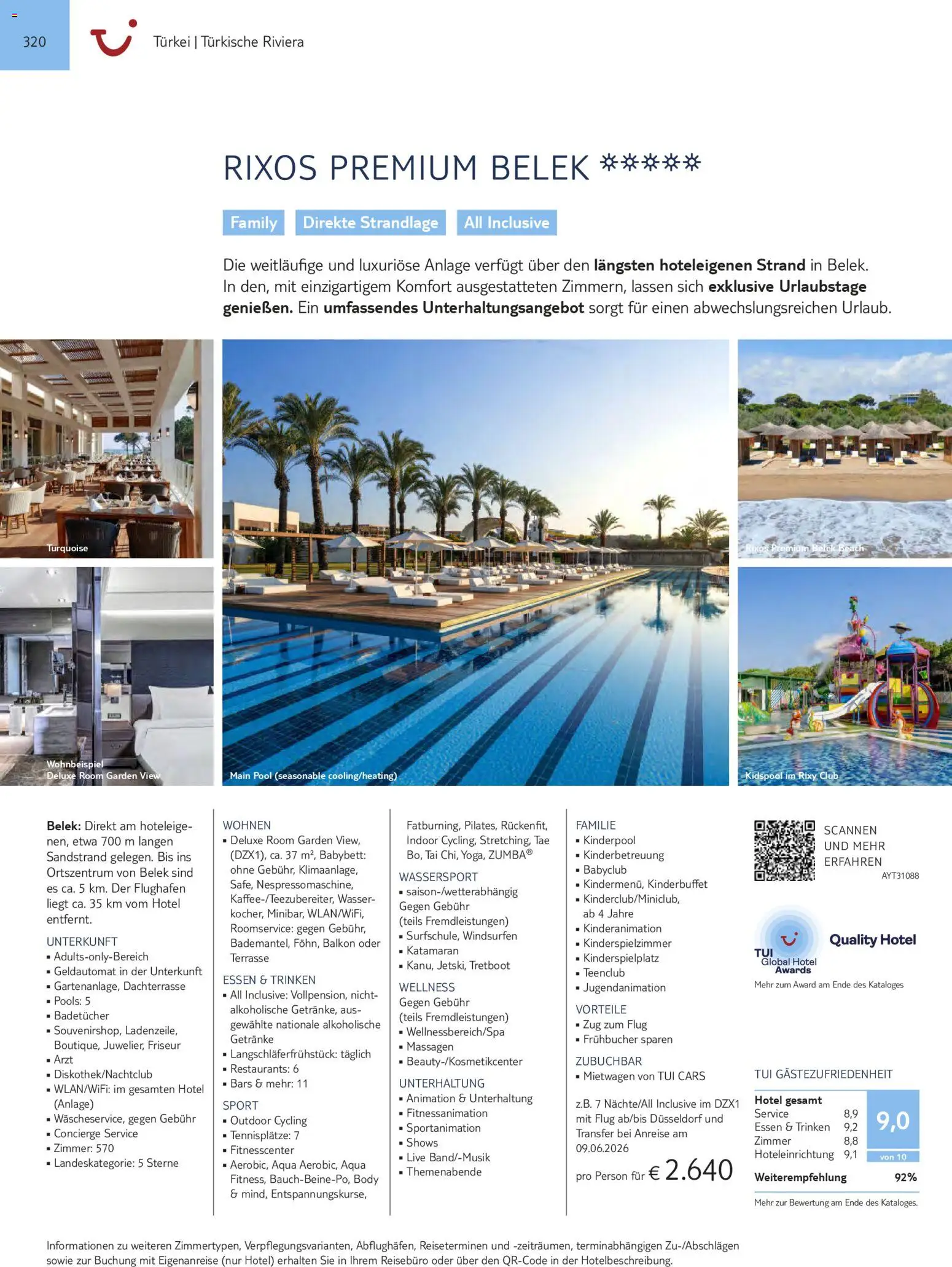 Aida  Südeuropa & Nordafrika 2026/27 – gültig ab 01.01.2026 | Seite: 320 | Produkte: Klimaanlage, Babybett, Wasser