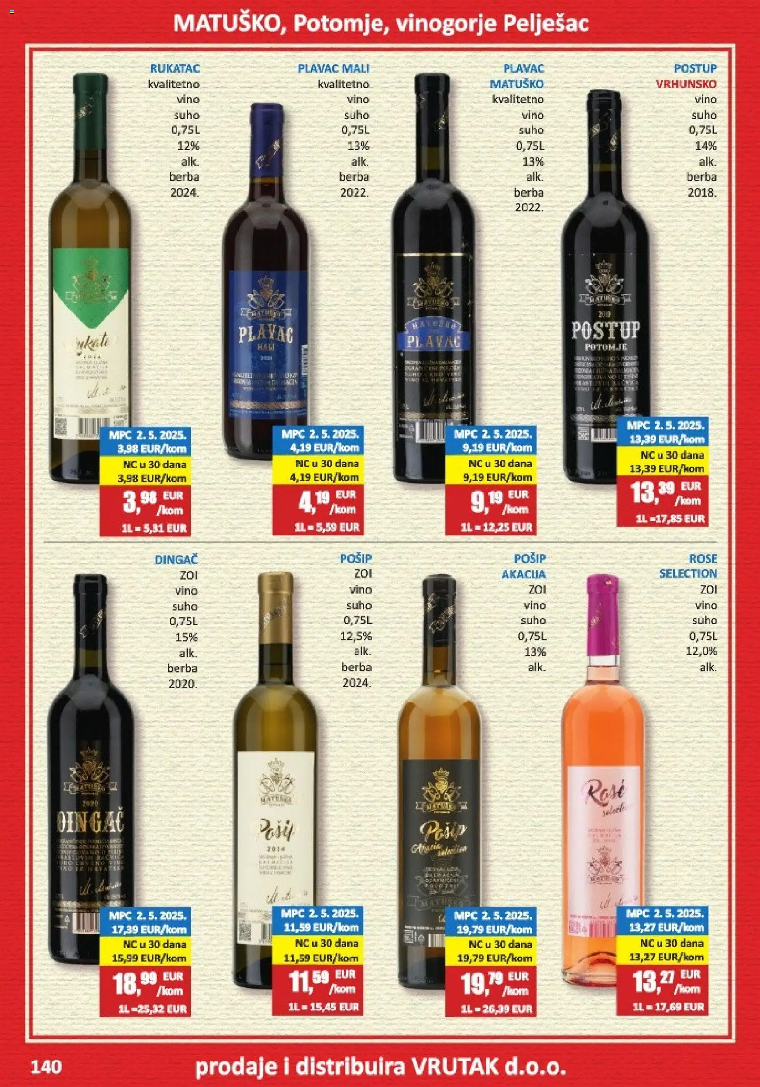 Vrutak katalog | vrijedi od 01.11.2025 | Stranica: 140 | Proizvodi: Vino