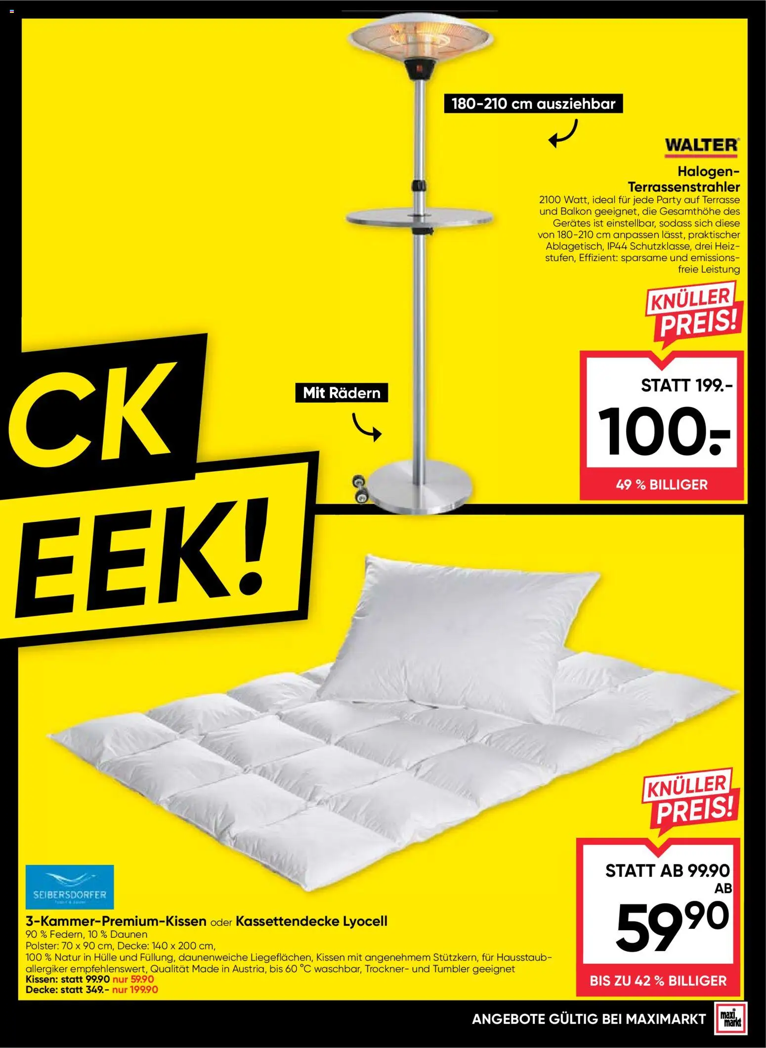 Maximarkt - Black Friday gültig ab 27.11.2025 | Seite: 7 | Produkte: Hülle, Trockner, Kissen, Decke