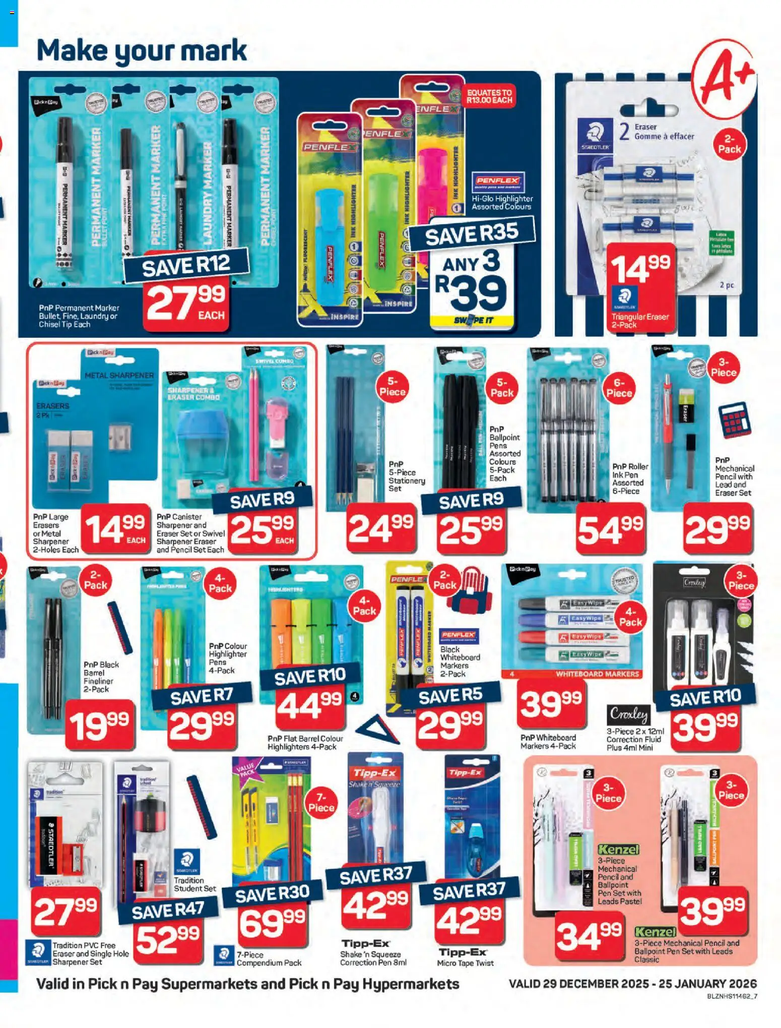 New Pick n Pay catalogue – valid from 29.12.2025 | Page: 7 | Products: Pencil, PC, Pen, Peach