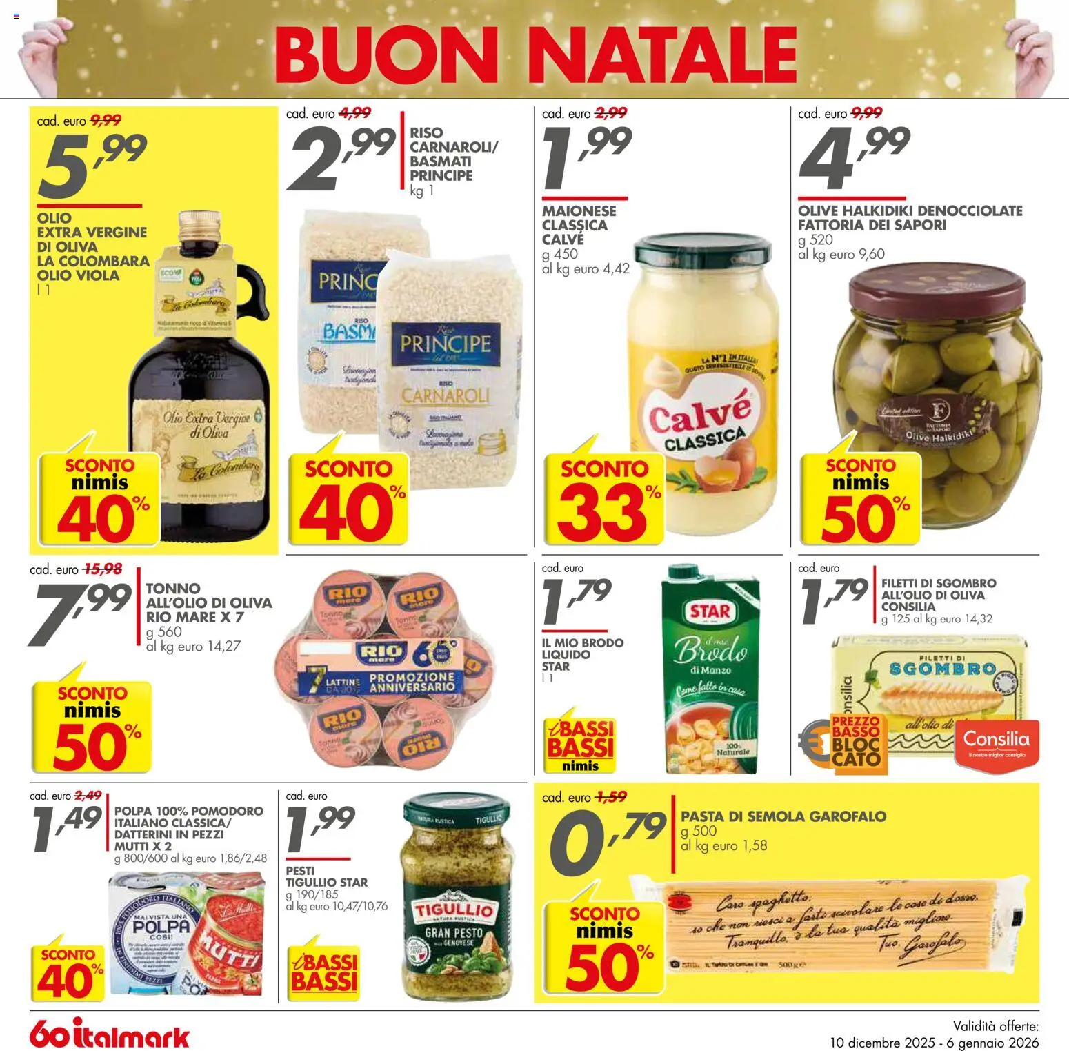 Volantino Italmark del 10.12.2025 | Pagina: 22 | Prodotti: Manzo, Maionese, Pomodoro, Pasta