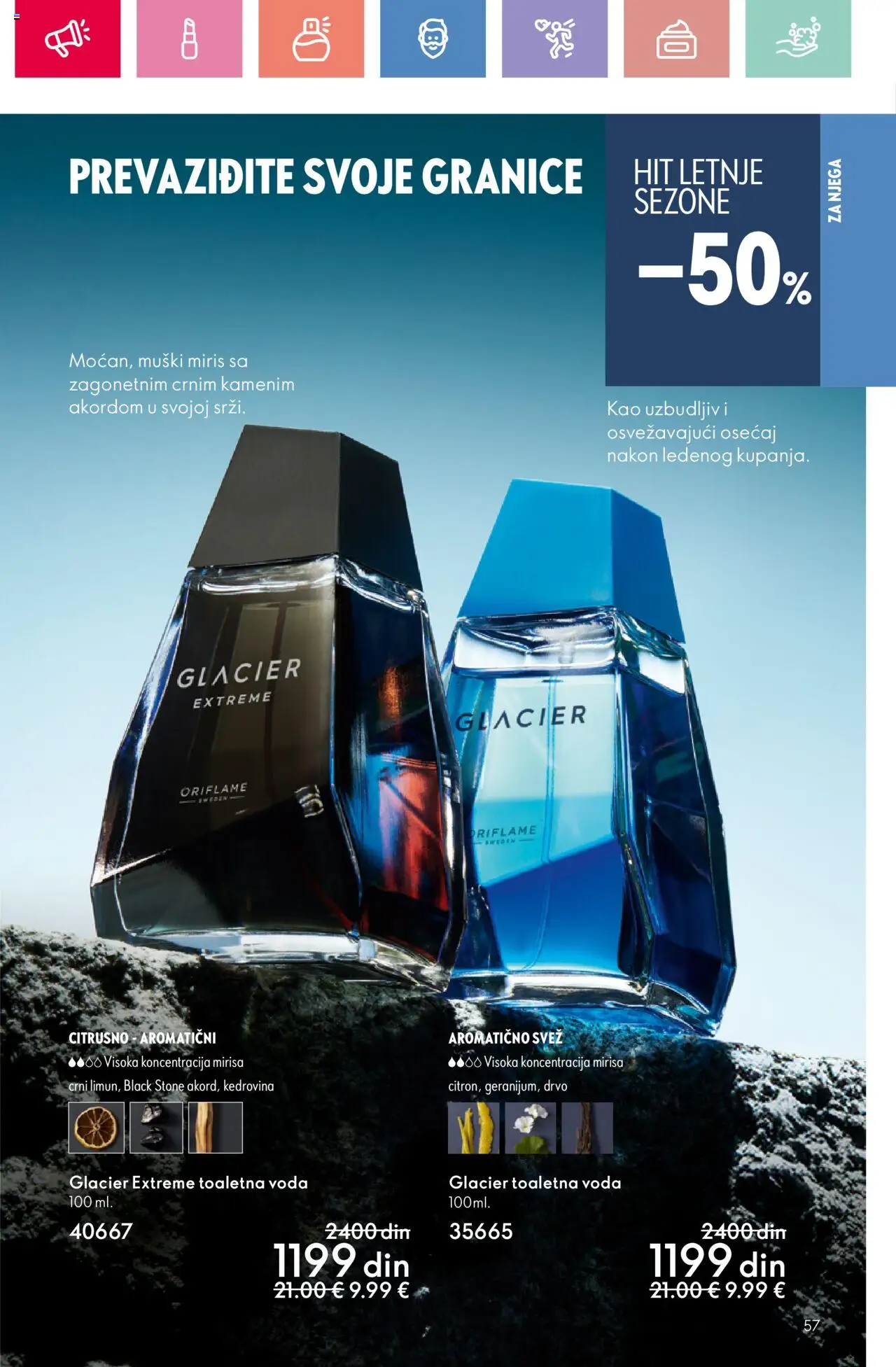 Oriflame katalog - važi od 22.06.2025 | Strana: 57 | Proizvode: Miris, Toaletna voda, Voda