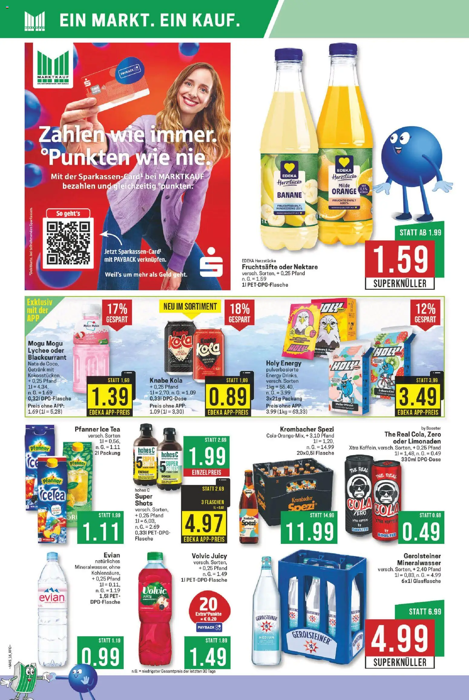 Marktkauf Prospekt 	 – gültig ab 03.11.2025 | Seite: 16 | Produkte: Zucker, Krombacher, Volvic, Kiwi