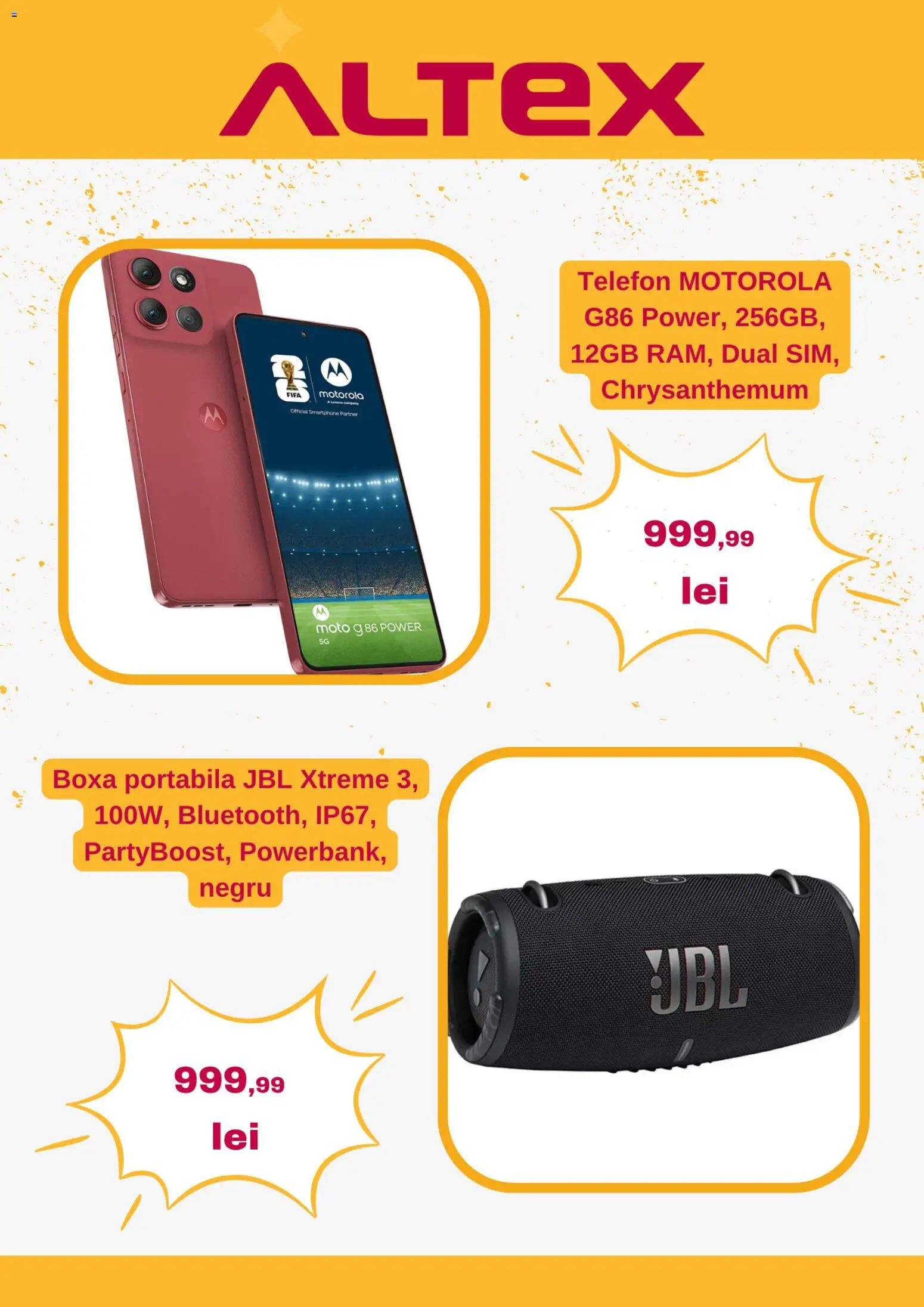 Noul catalog Altex – valabil de la 09.04.2026 | Pagină: 2 | Produse: Telefon, Smartphone, Boxă portabilă