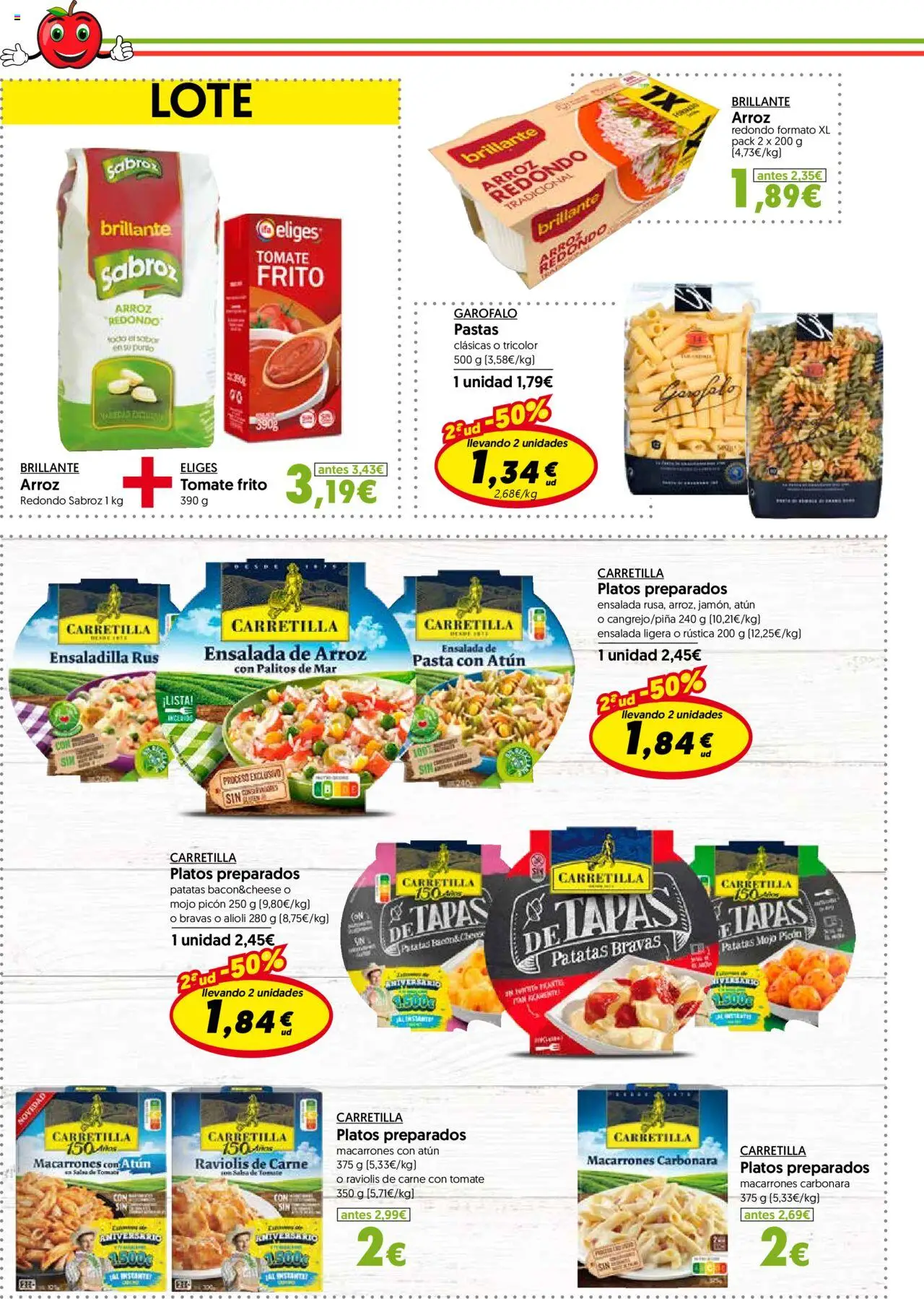 Hiper Usera folleto │ válido desde el 01.10.2025 | Página: 12 | Productos: Arroz, Pasta, Salsa de tomate, Ensalada