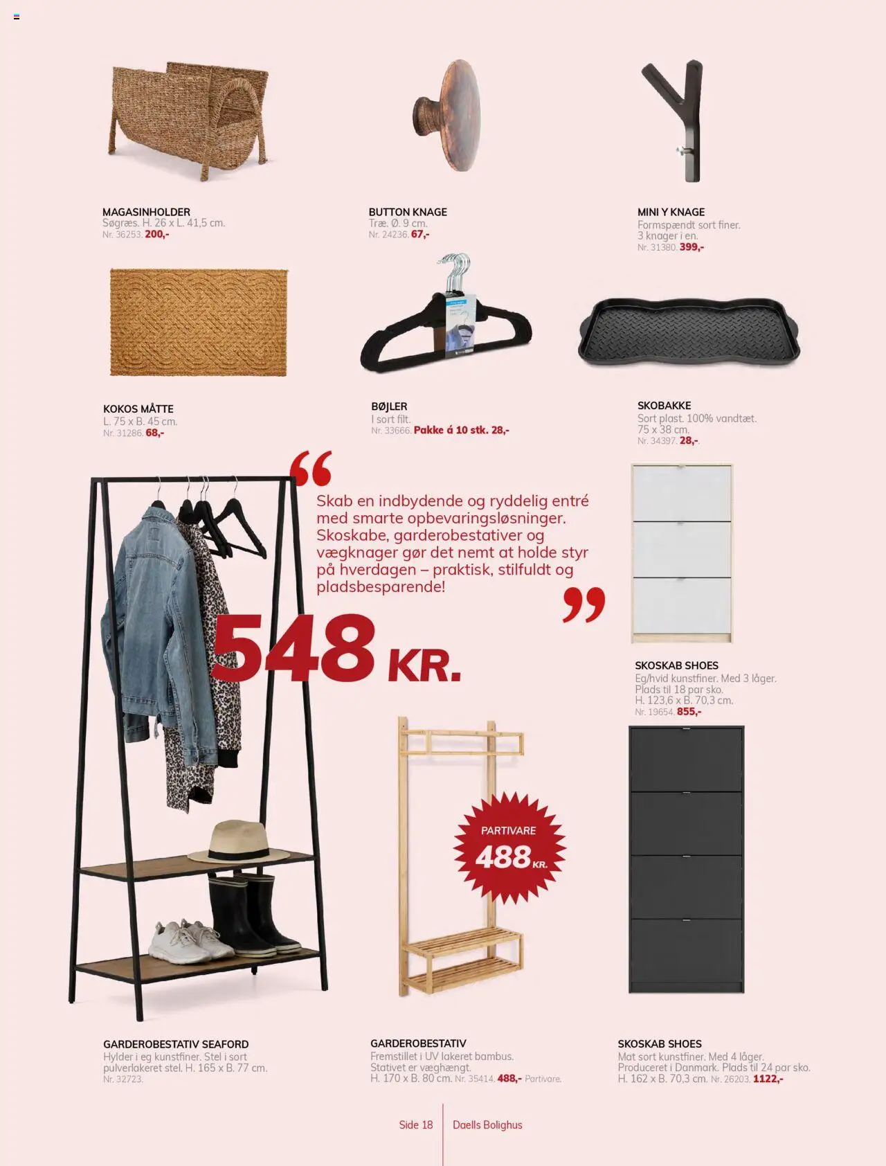 Daells Bolighus Tilbudsavis gyldig fra 10.04.2025 | Side: 18 | Produkter: Skab, Bøjler, Måtte