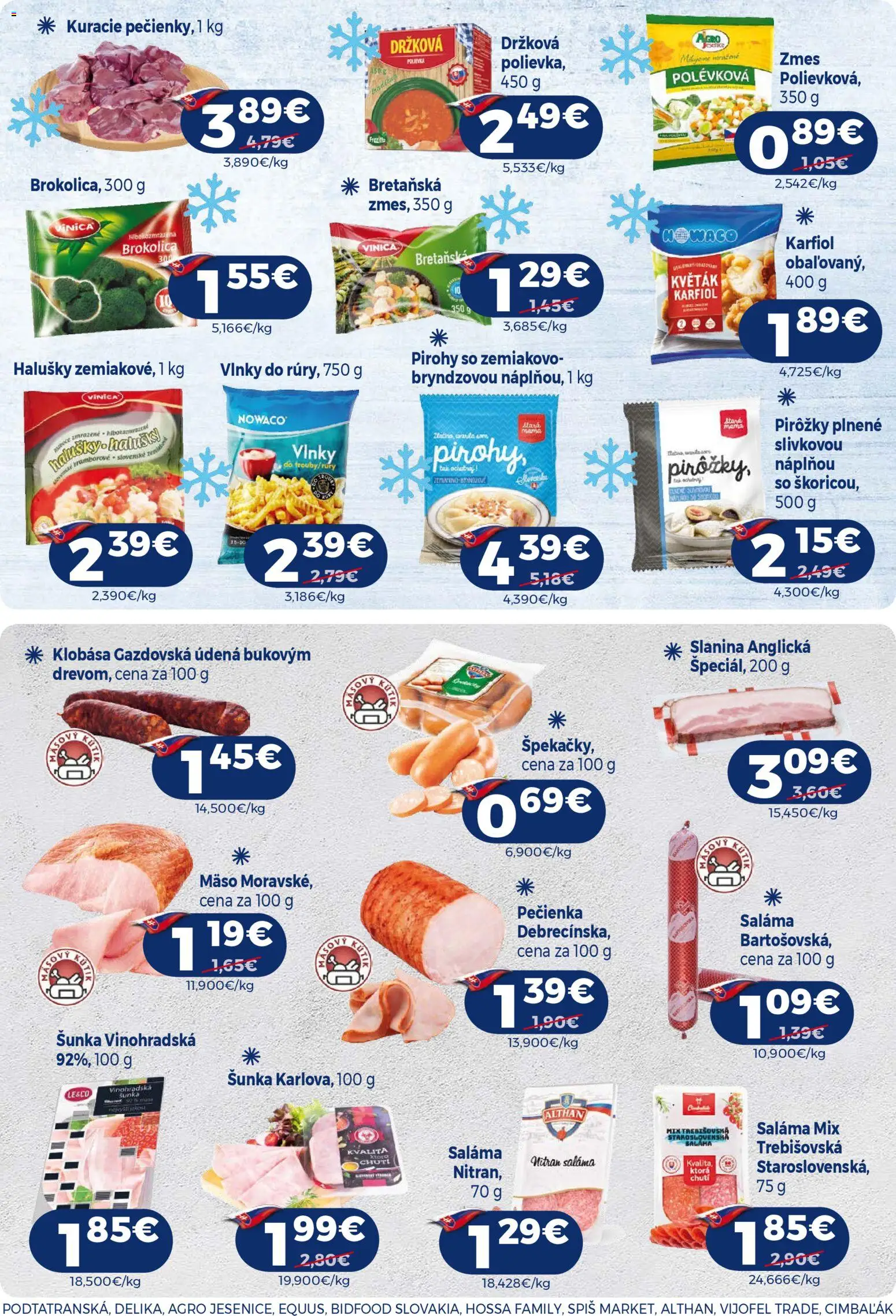 Nové Milk Agro akcie – leták je platný od 04.03.2026 | Strana: 7 | Produkty: Pirohy, Šunka, Slanina, Klobása