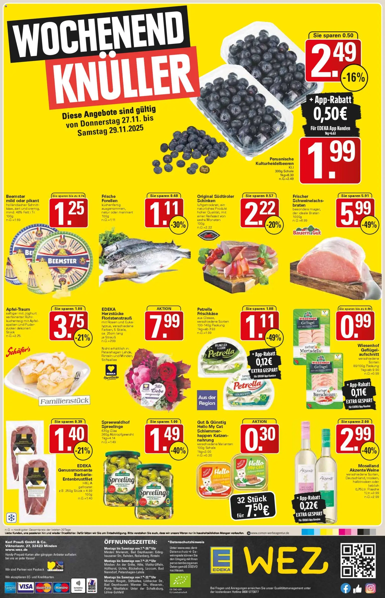 WEZ Prospekt – gültig ab 24.11.2025 | Seite: 16 | Produkte: Bad, Äpfel, Uhr, Frischkase