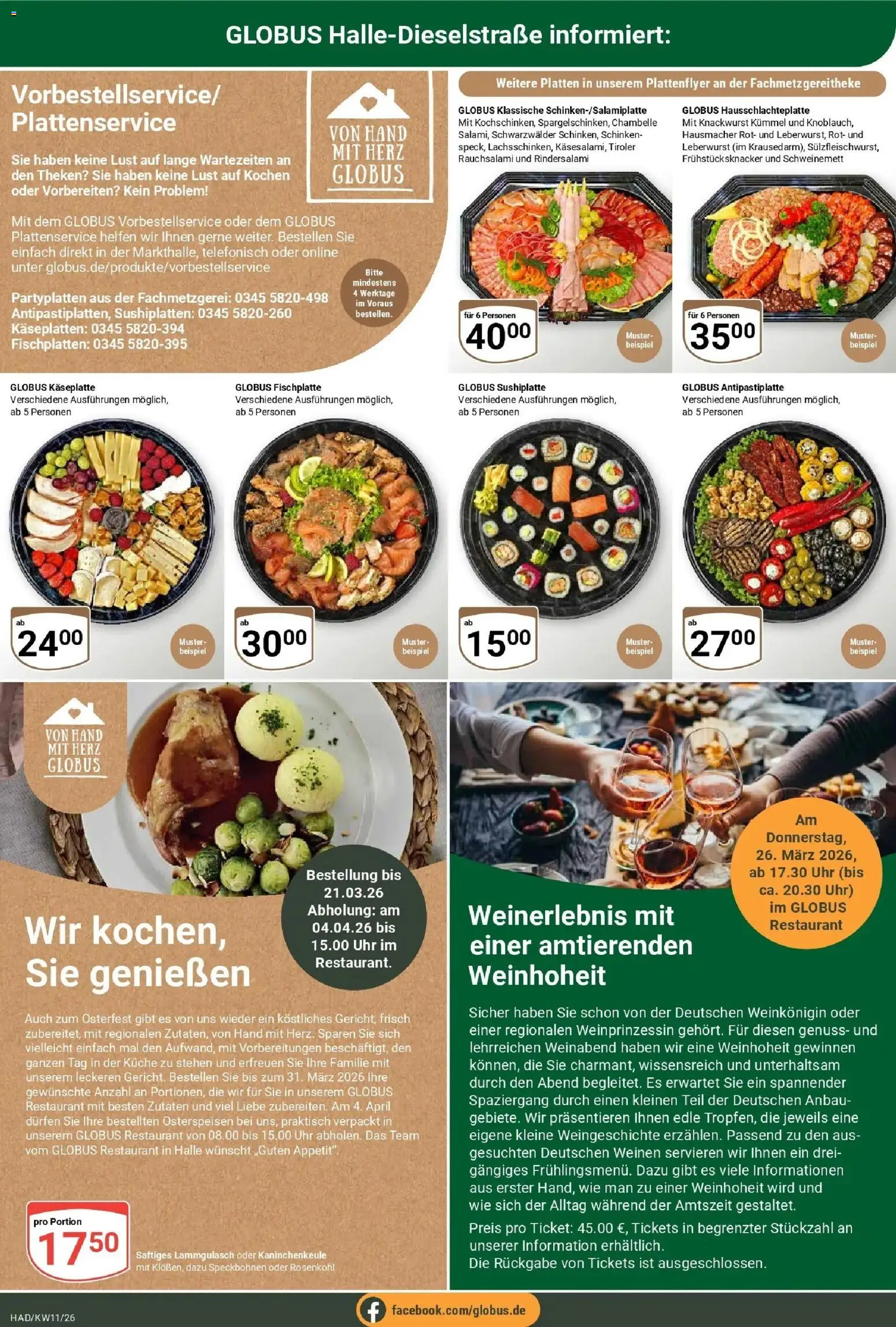 Globus prospekt Halle (saale)	 – gültig ab 09.03.2026 | Seite: 26 | Produkte: Küche, Schinken, Uhr