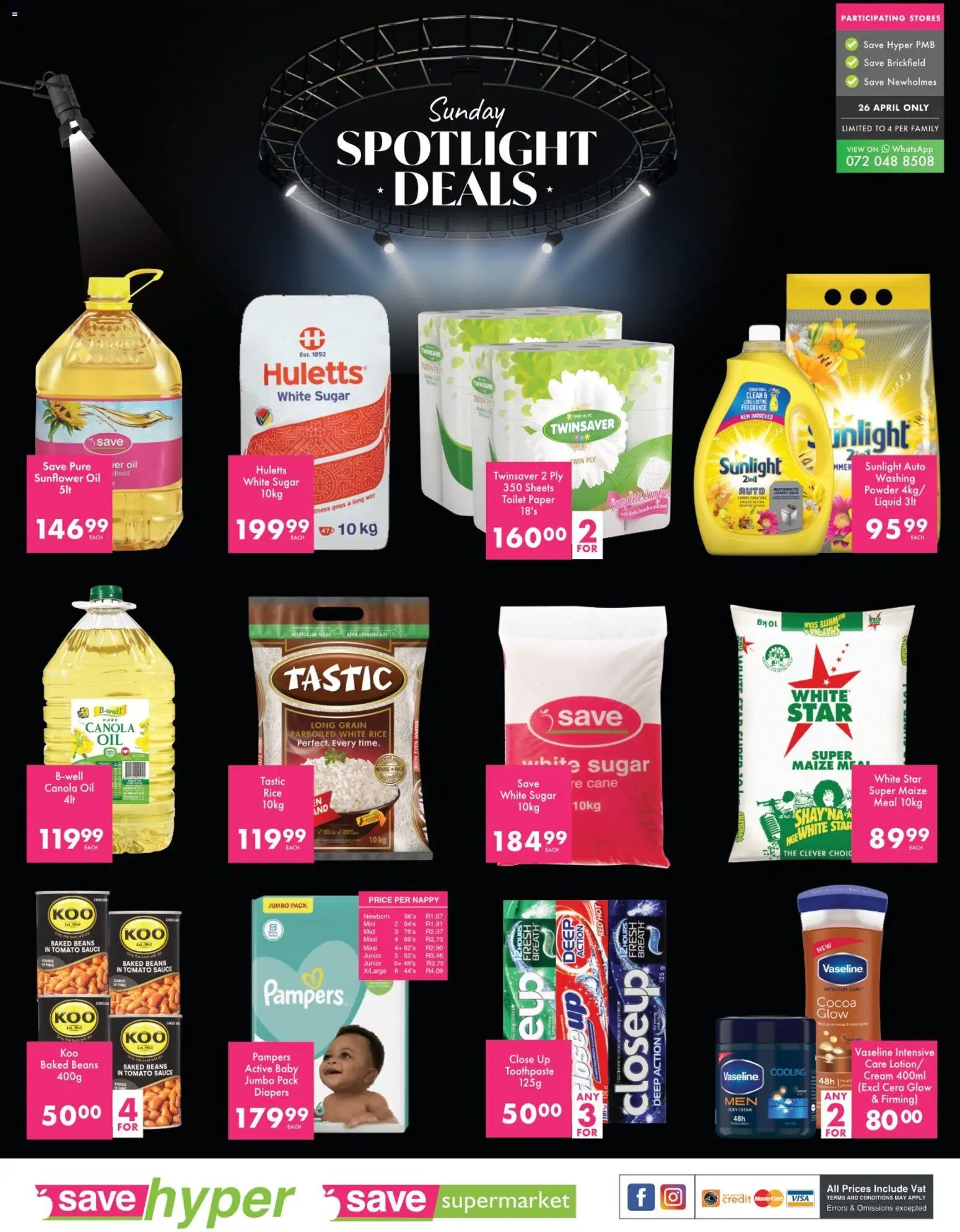 New Save catalogue – valid from 26.04.2026 | Page: 1 | Products: Beans, Cushion, Tomato sauce, Toilet paper