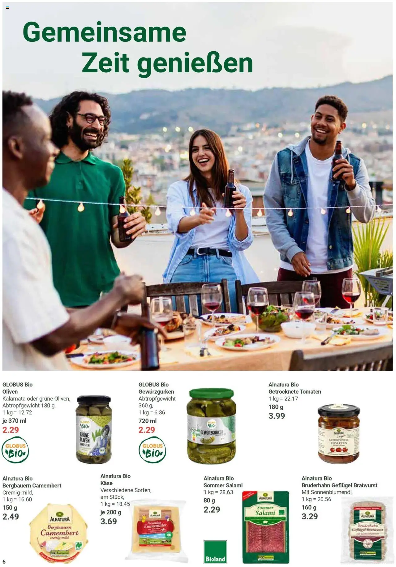 Globus prospekt Idar-Oberstein	 - gültig ab dem 22.06.2025 | Seite: 6 | Produkte: Käse, Bratwurst, Tomaten, Salami