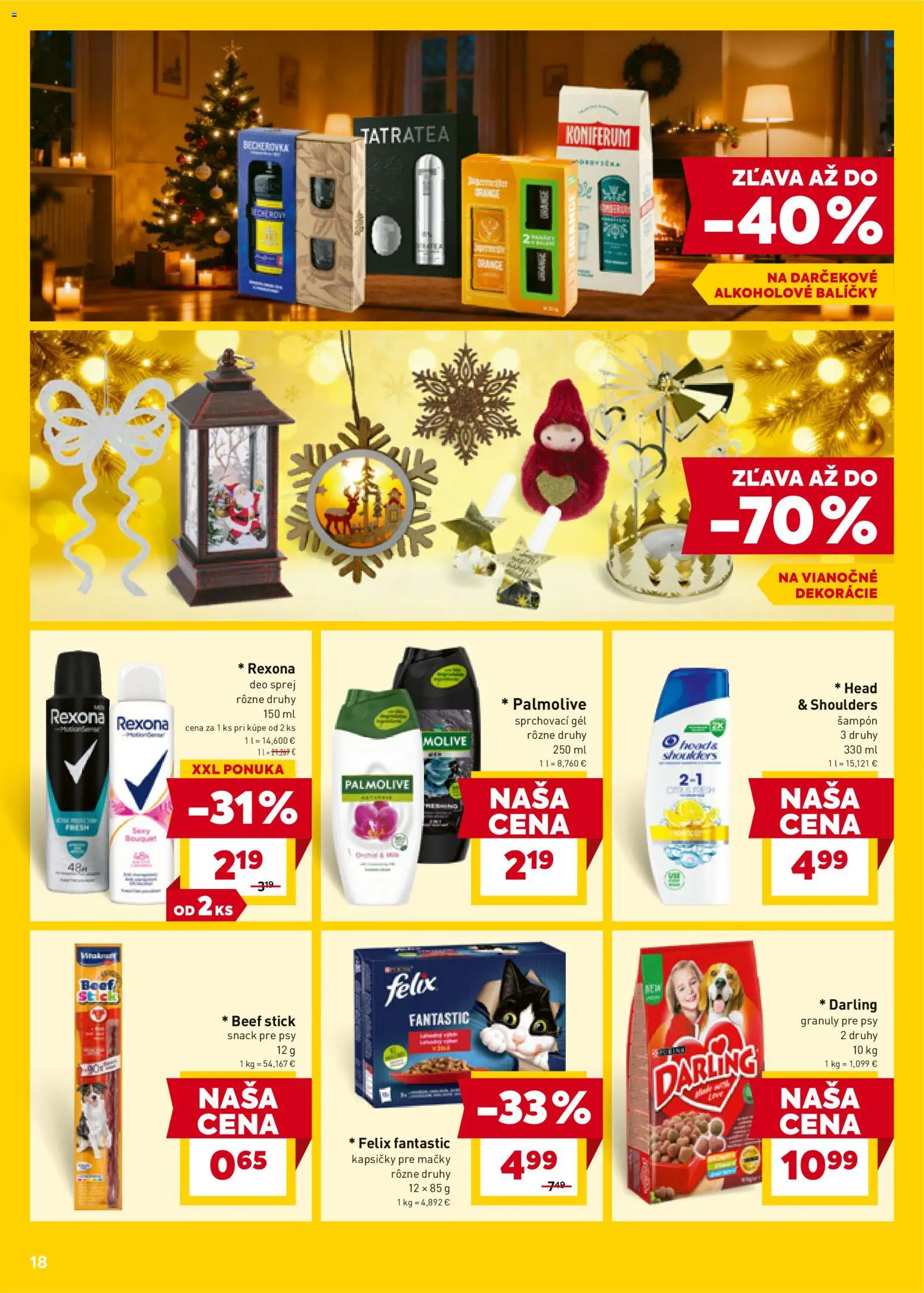 Nové Billa akcie – leták je platný od 27.12.2025 | Strana: 18 | Produkty: Becherovka, Felix, Koniferum, Šampón