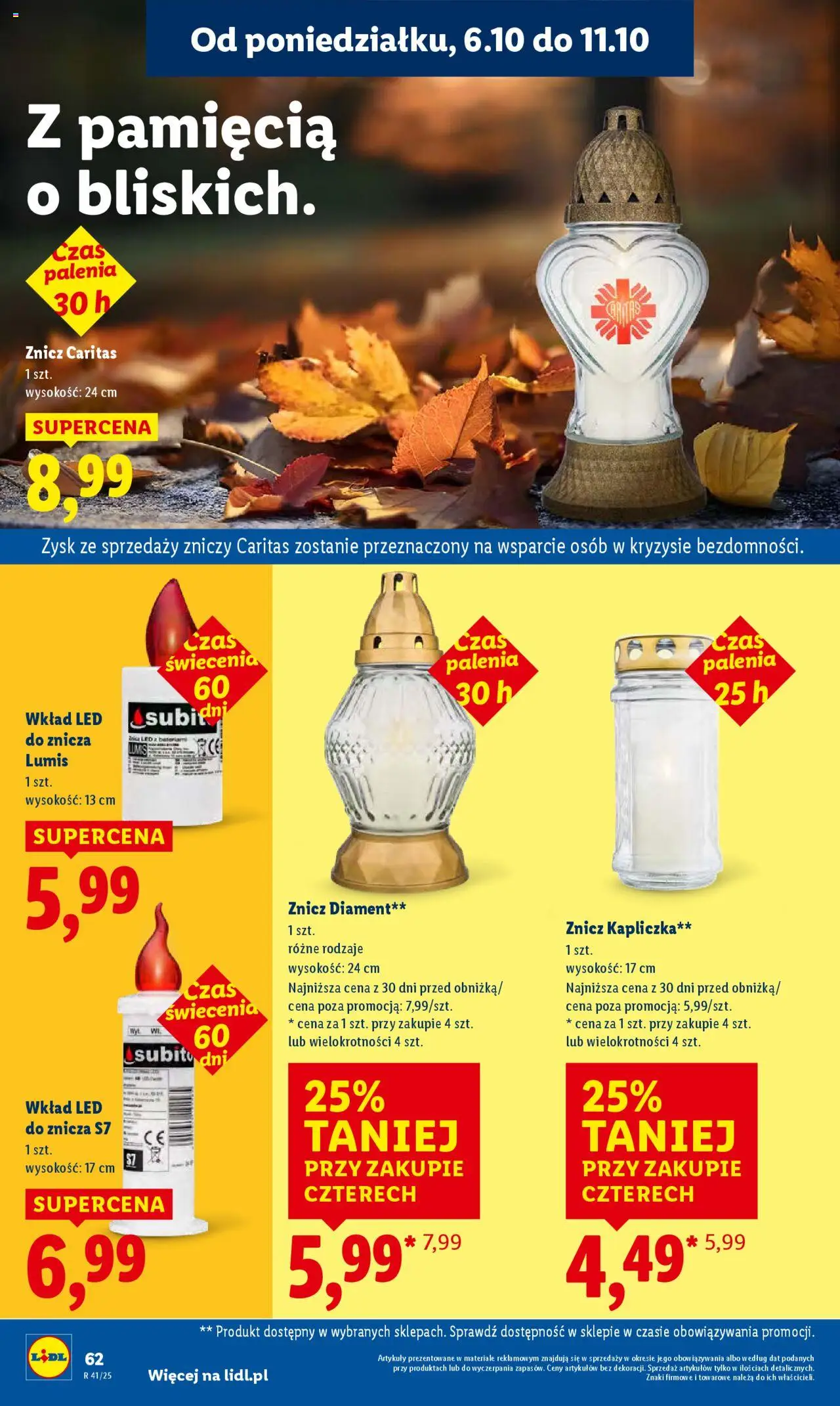 Lidl Gazetka od 06.10.2025 | Strona: 64 | Produkty: Znicz kapliczka