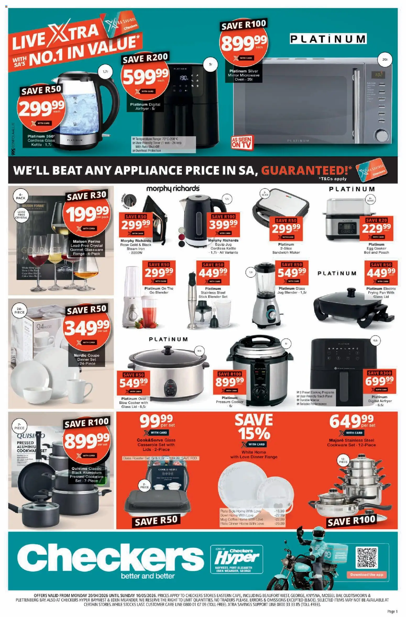 New Checkers catalogue – valid from 20.04.2026 | Page: 13 | Products: Blender, Slow cooker, Cookware, Mug