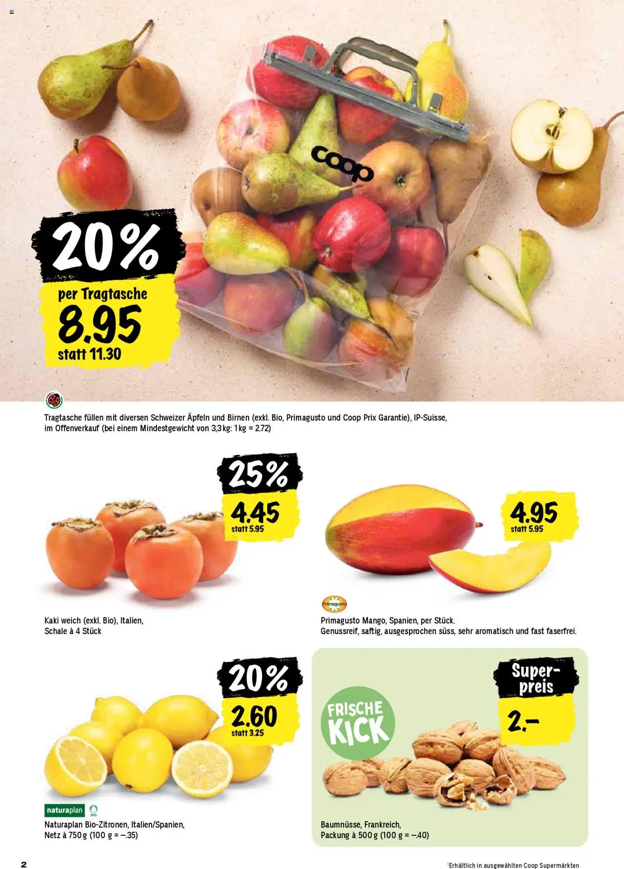 Coop Aktionen – gültig ab 09.10.2025 | Seite: 2 | Produkte: Kaki, Mango
