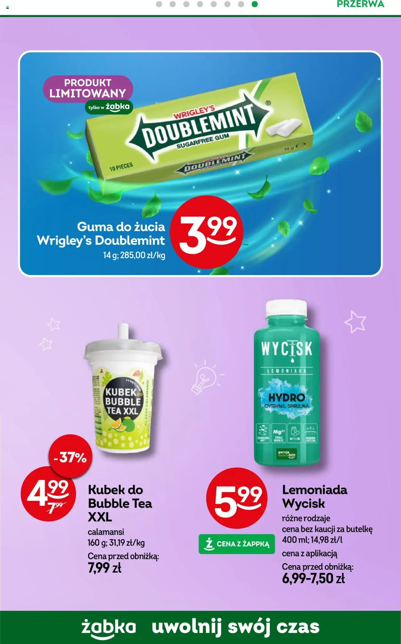 Żabka Gazetka od 08.10.2025 | Strona: 63 | Produkty: Guma do żucia