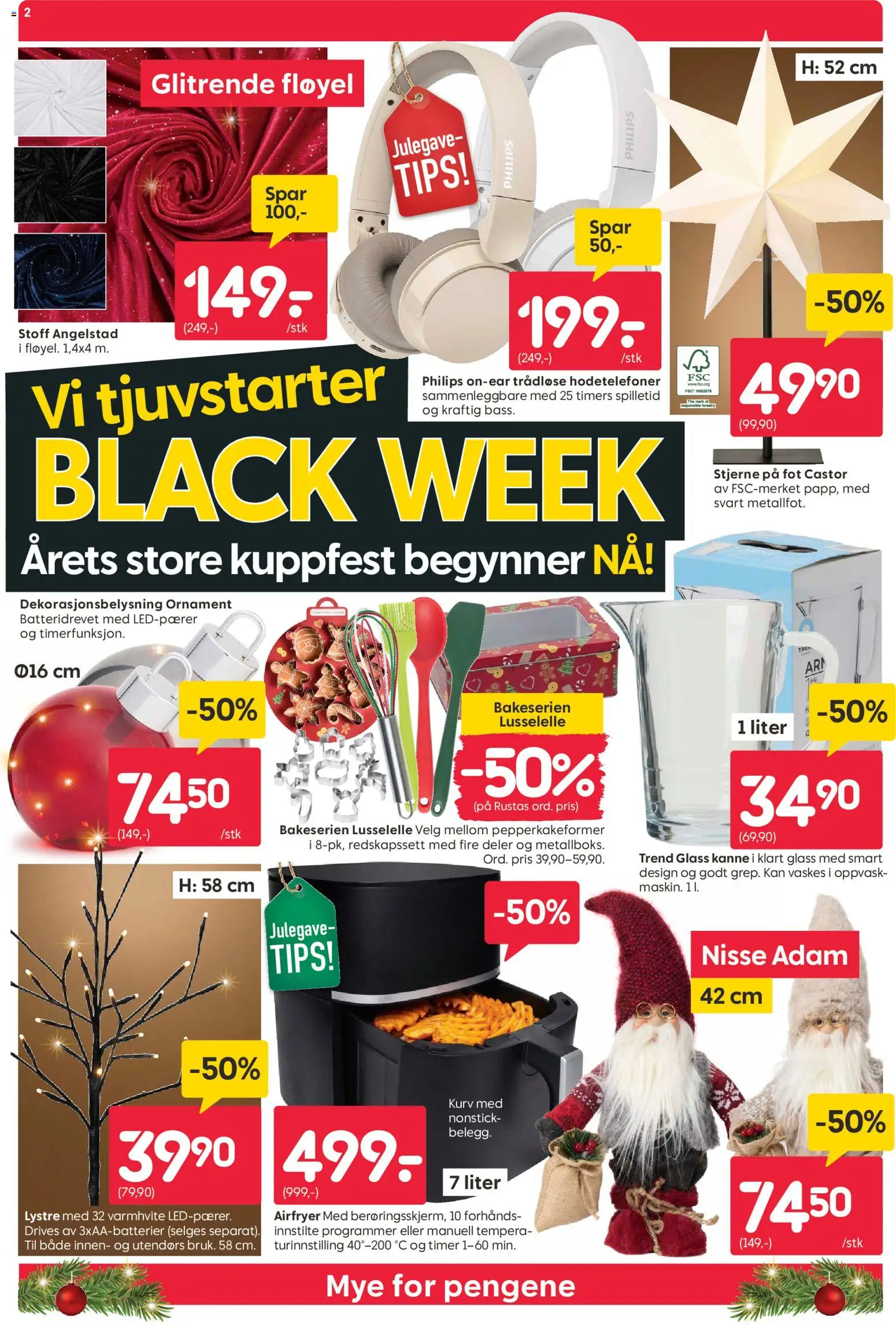 {H1} | Side: 2 | Produkter: Clémentine, Airfryer, Hodetelefoner, Суміш дитяча