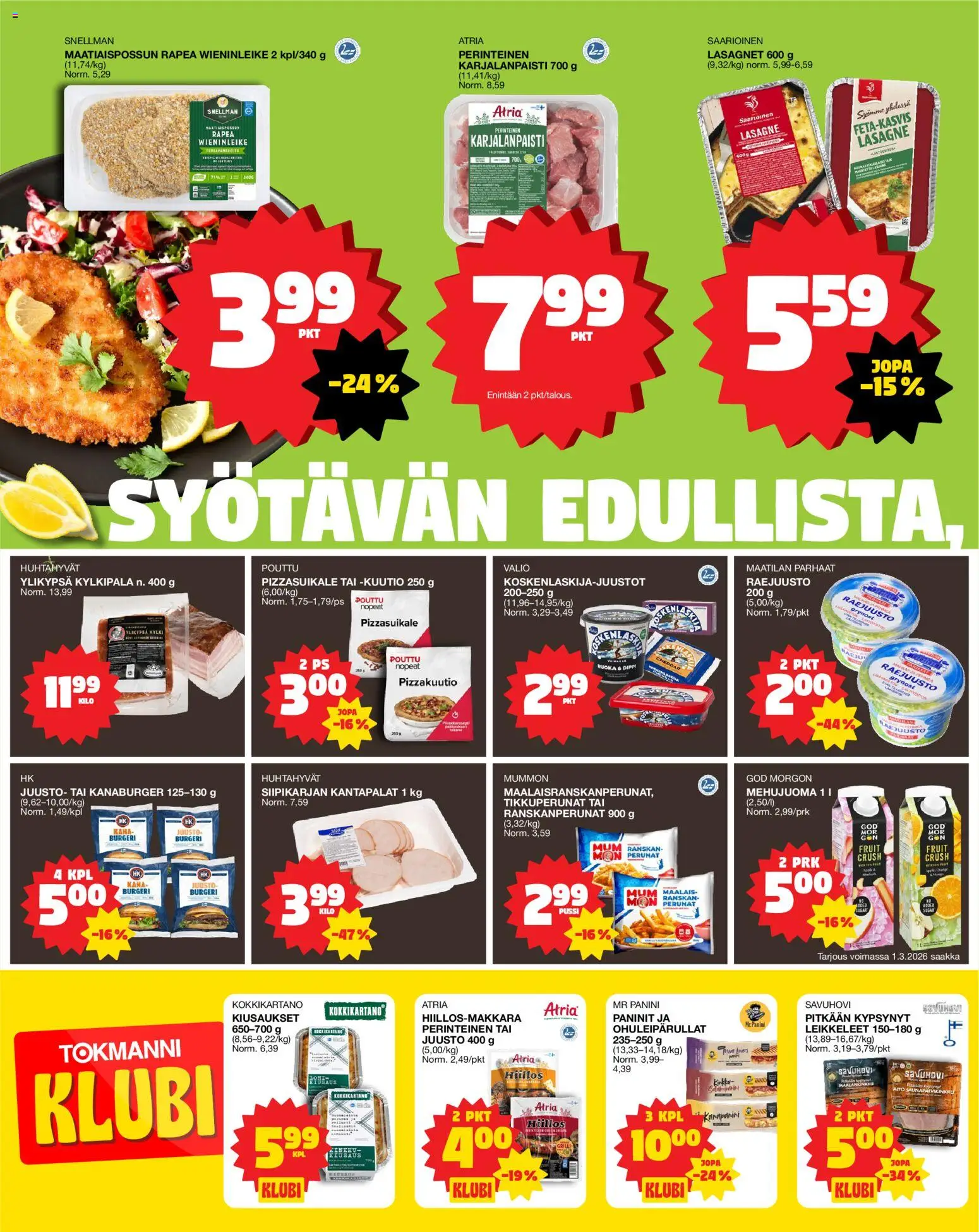 Tokmanni Ruokatarjoukset – voimassa 05.02.2026 alkaen | Sivu: 2