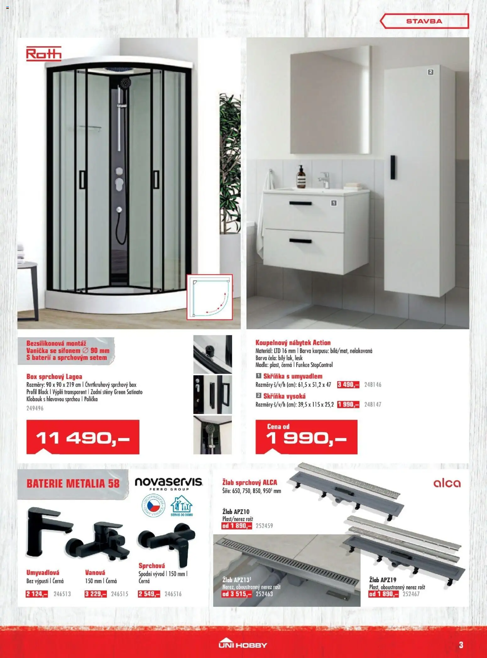 Uni Hobby leták od 08.01.2026 | Strana: 3 | Produkty: Polička, Box, Klobouk, Baterie