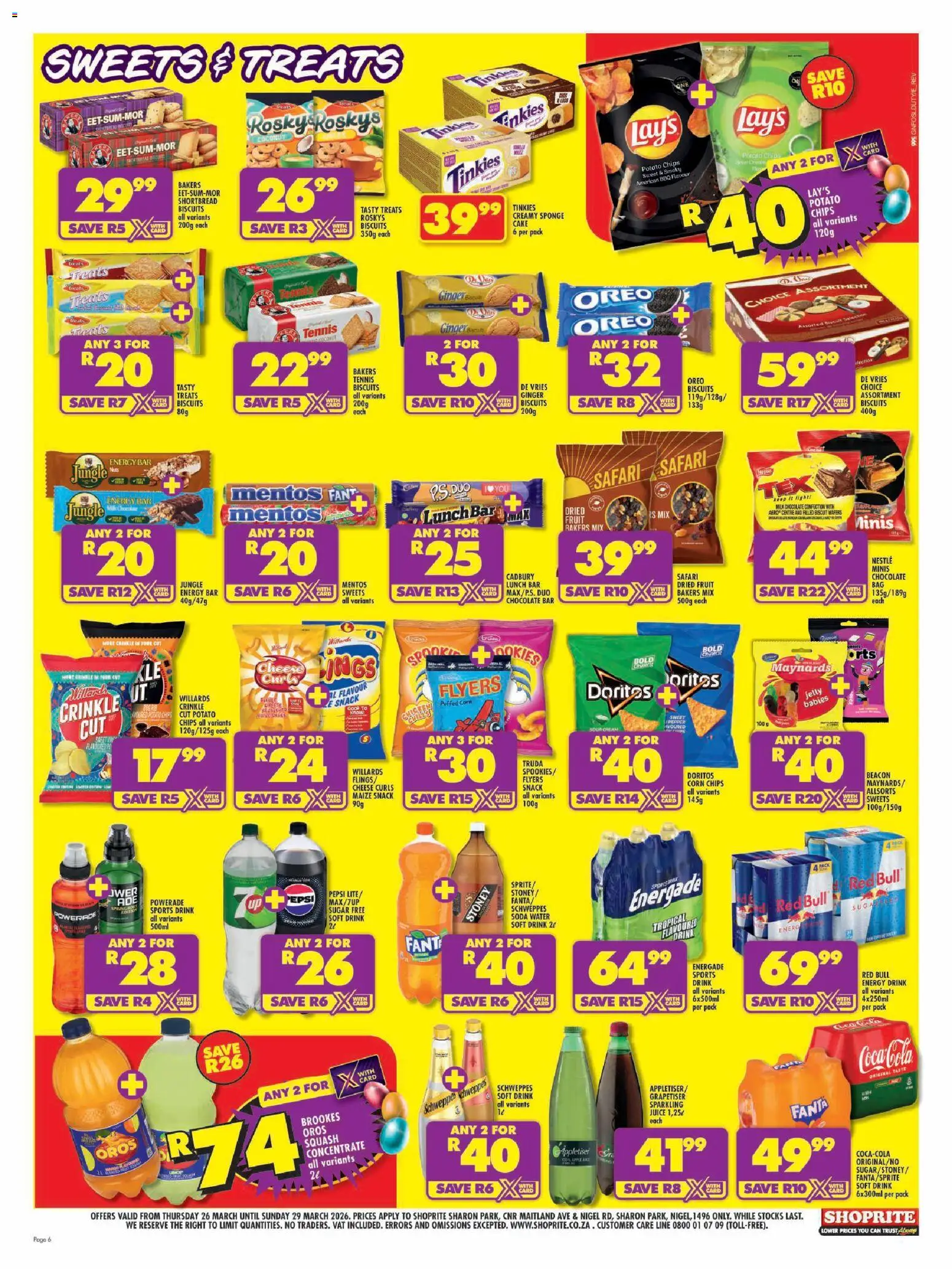 New Shoprite catalogue – valid from 26.03.2026 | Page: 6 | Products: Cheese, Biscuits, Chocolate, Stoney