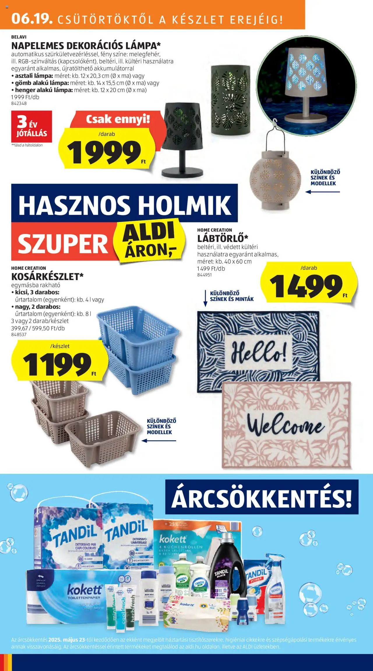 Aldi akciós ujság - amely érvényes a következő dátumtól: 19.06.2025 | Oldal: 26 | Termékek: Body, Lámpa, Asztali lámpa