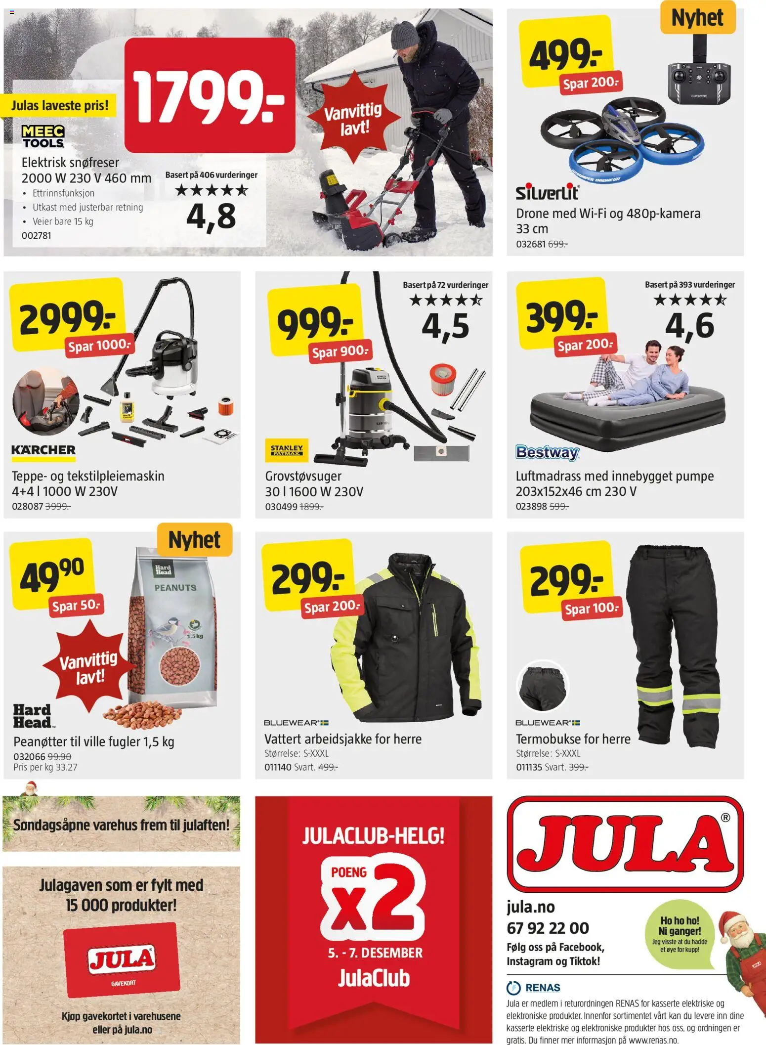 {H1} | Side: 13 | Produkter: Pumpe, Luftmadrass, Teppe, Peanøtter