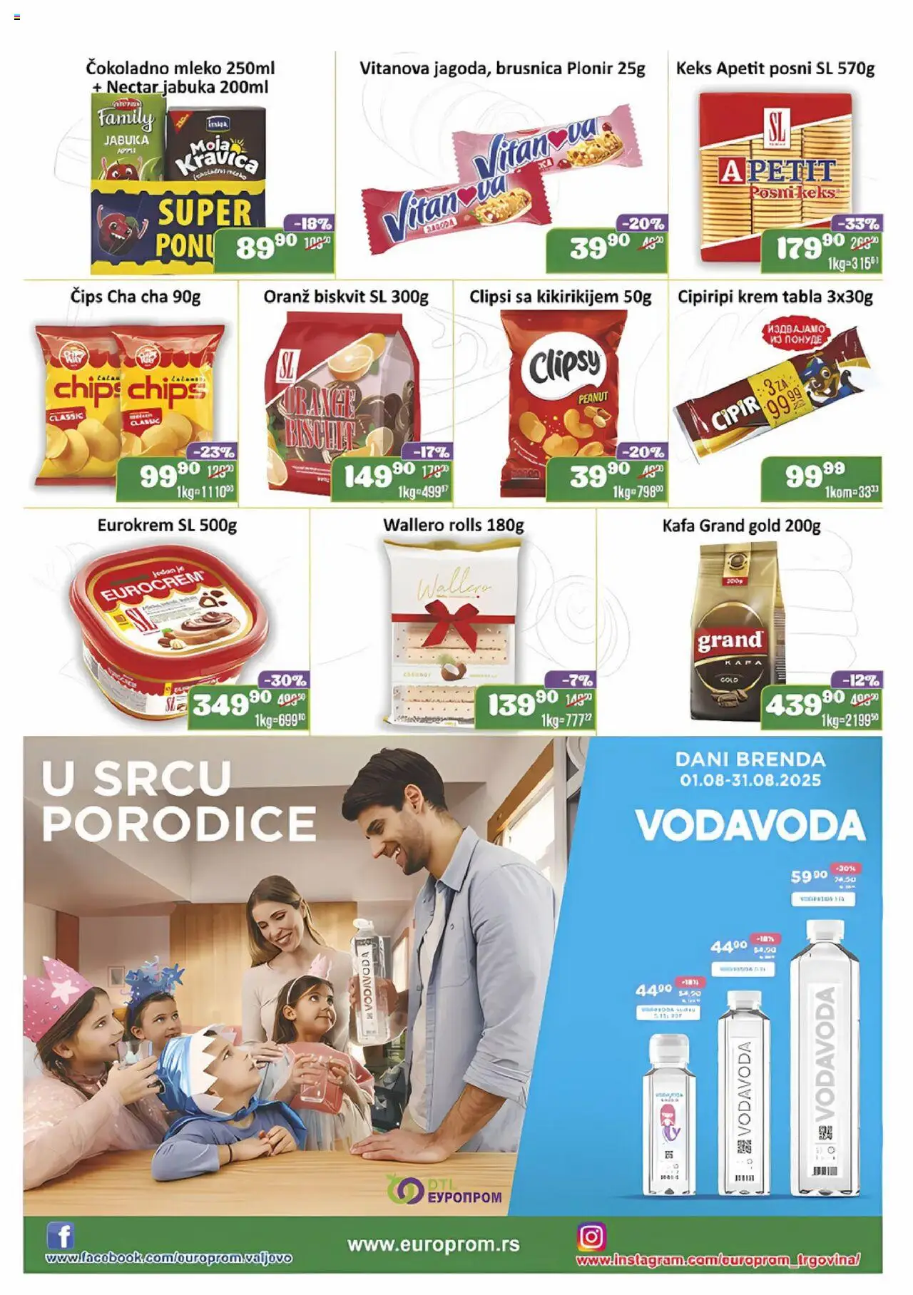 Europrom katalog - važi od 22.08.2025 | Strana: 3 | Proizvode: Kapa, Keks, Čokoladno mleko, Mleko