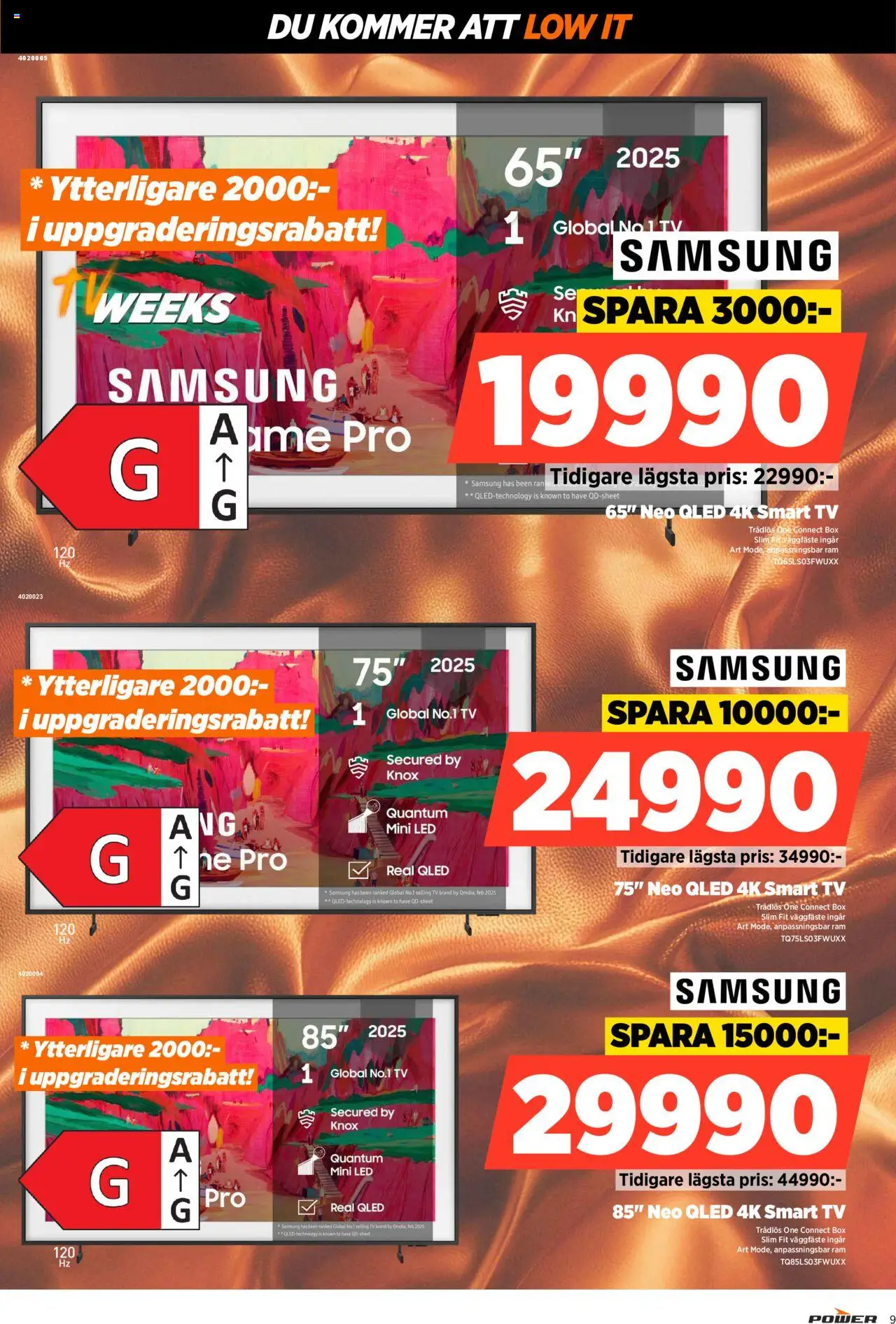 Power reklamblad aktuell från 22.09.2025 | Sida: 9 | Produkter: Smart tv, Tv