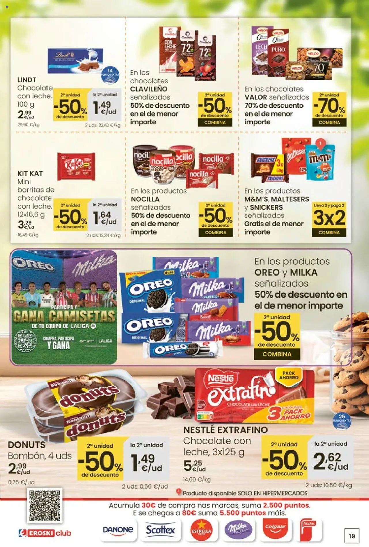 Eroski - Ofertón  │ válido desde el 02.10.2025 | Página: 19 | Productos: Chocolate, Κεραία, Chocolate con leche, Donuts