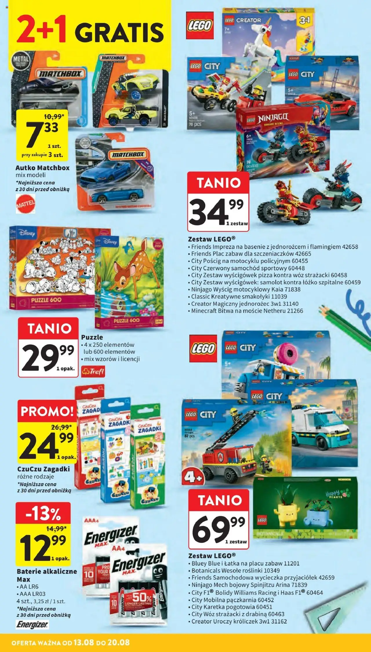 Intermarche Gazetka od 13.08.2025 | Strona: 40 | Produkty: Drabina, Łóżko, Lego, Pizza