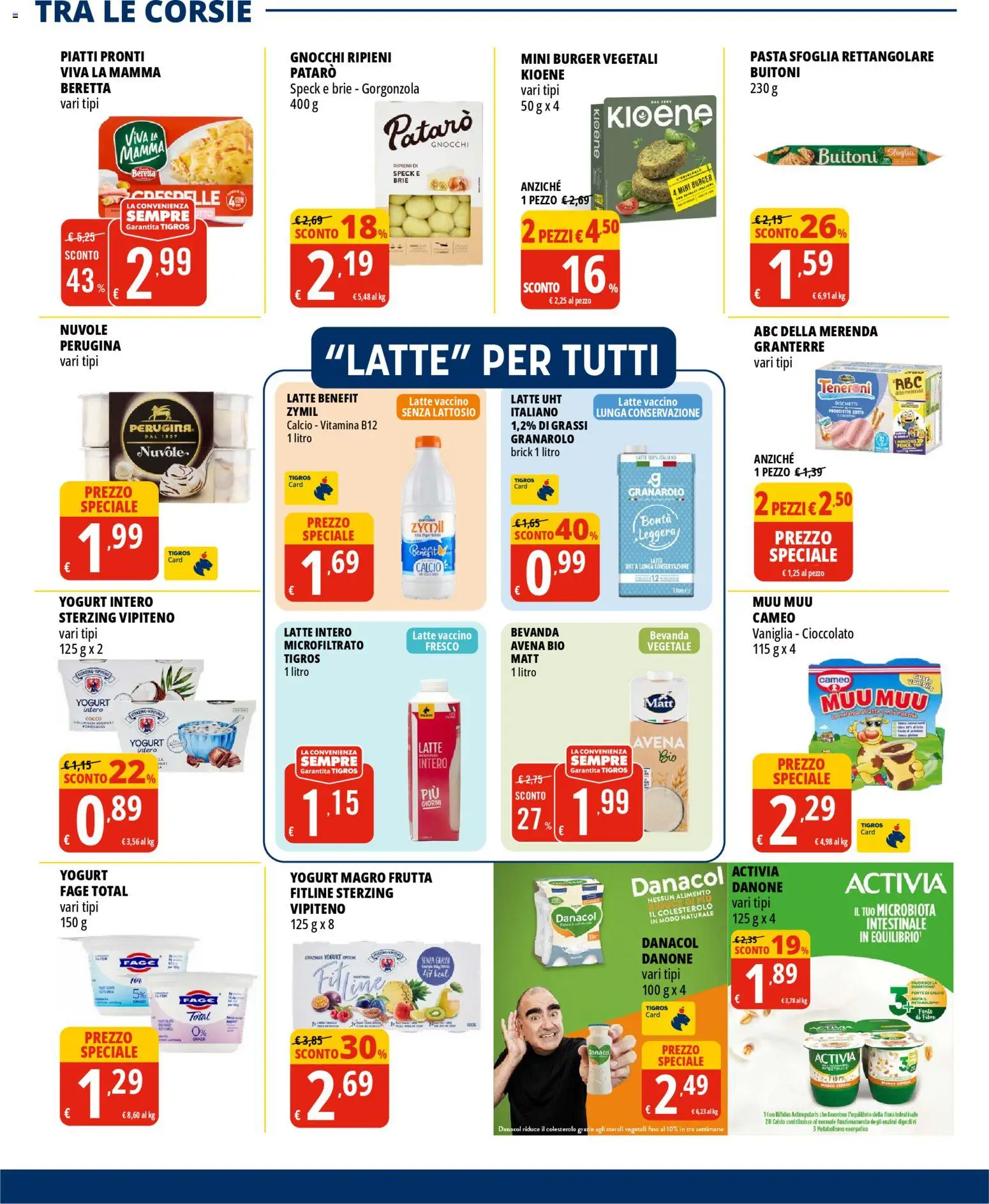 Volantino Tigros del 28.01.2026 | Pagina: 16 | Prodotti: Speck, Yogurt, Latte, Pasta