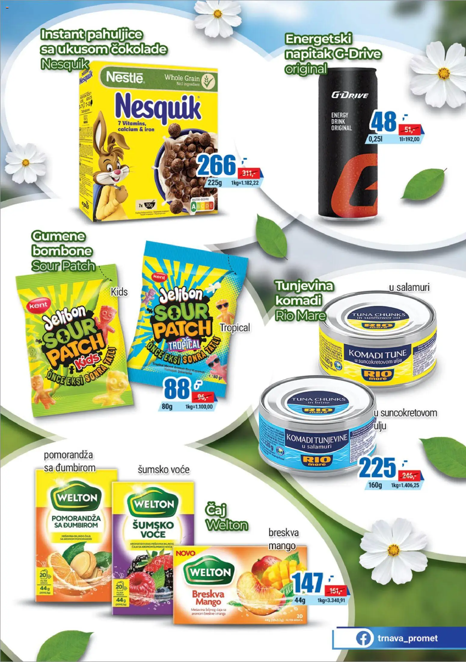 Trnava Promet katalog - važi od 02.04.2026 | Strana: 11 | Proizvode: Bombone, Breskva, Nesquik, Čaj
