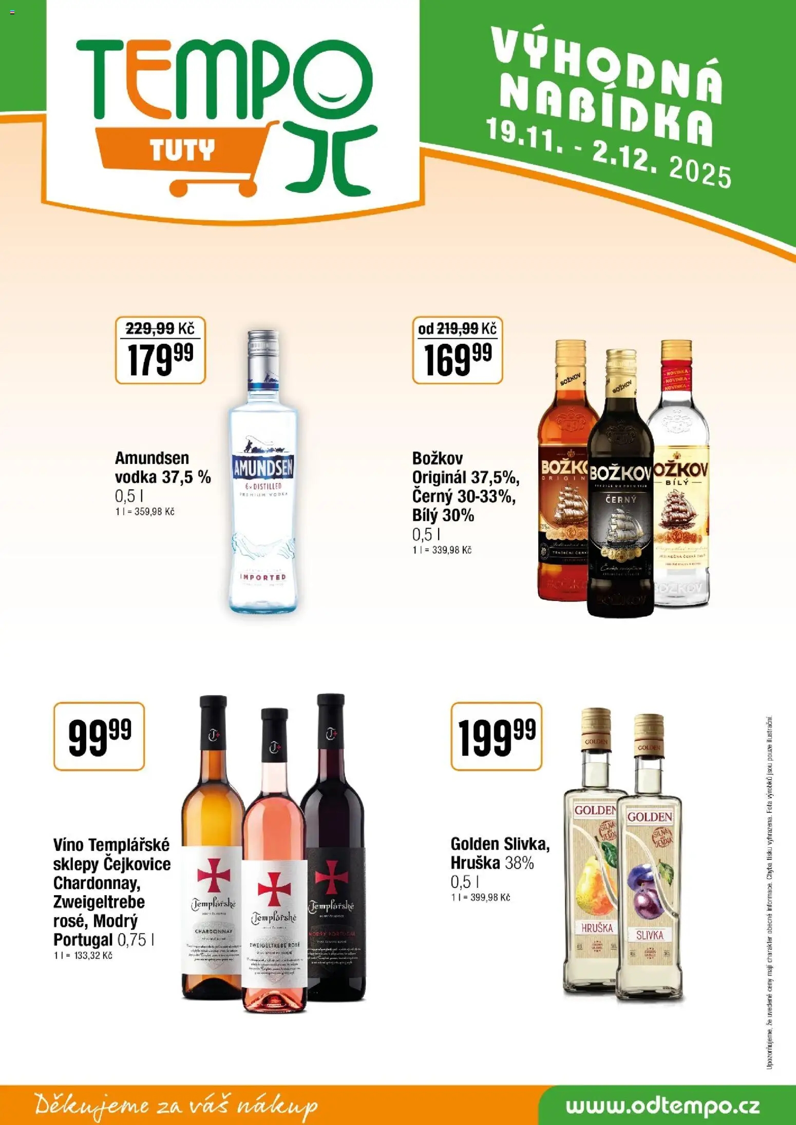Tempo leták - Tuty od 19.11.2025 | Strana: 13 | Produkty: Víno, Vodka, Božkov