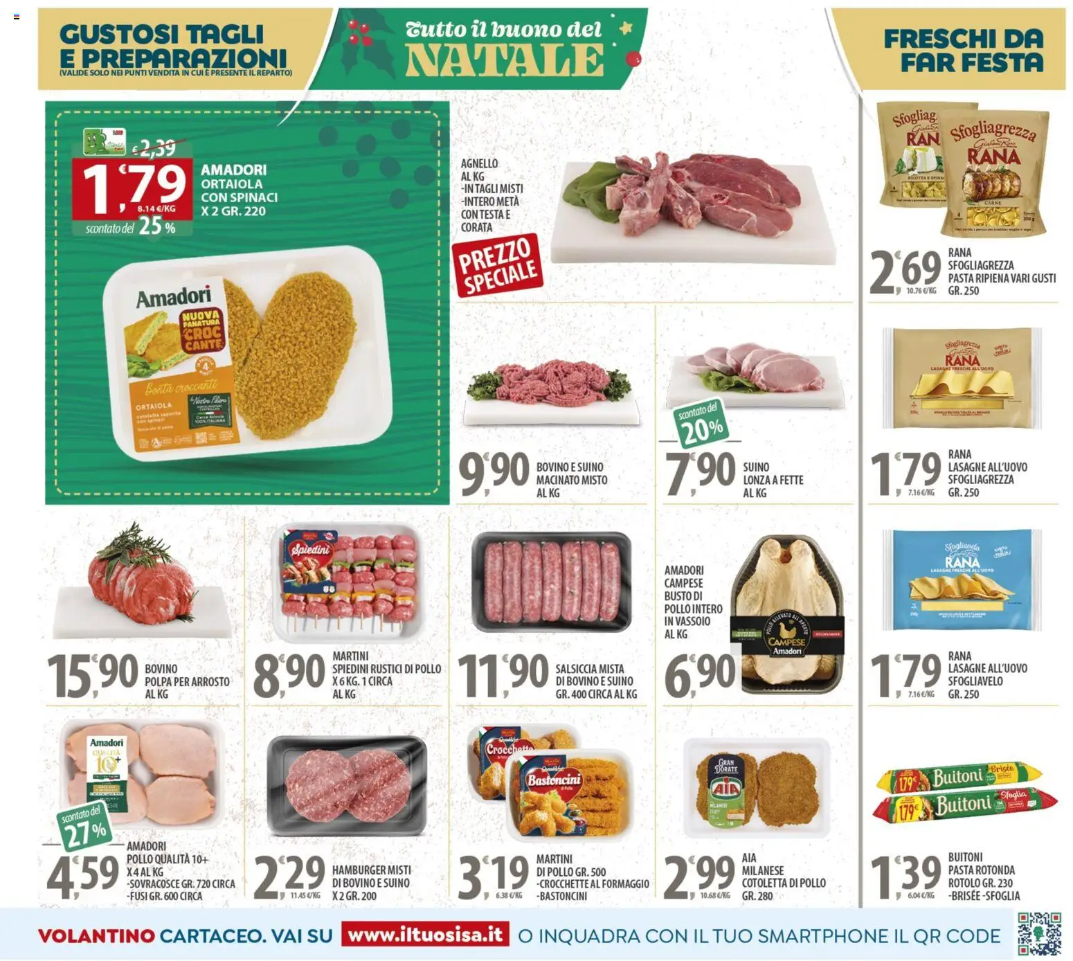 Volantino SISA del 16.12.2025 | Pagina: 9 | Prodotti: Rustici, Agnello, Hamburger, Macinato