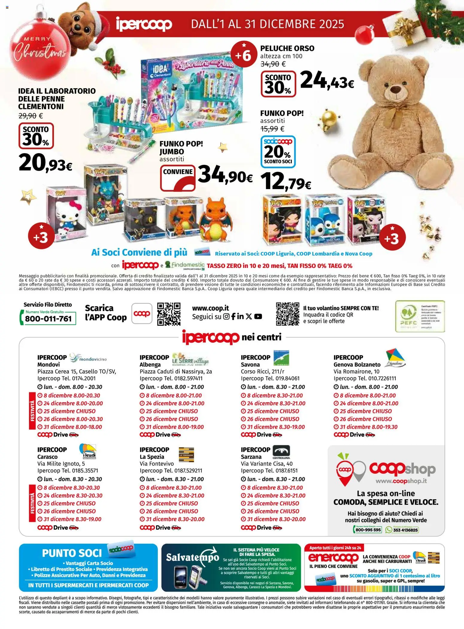 Volantino Ipercoop del 01.12.2025 | Pagina: 16 | Prodotti: Peluche, Tè, Penne